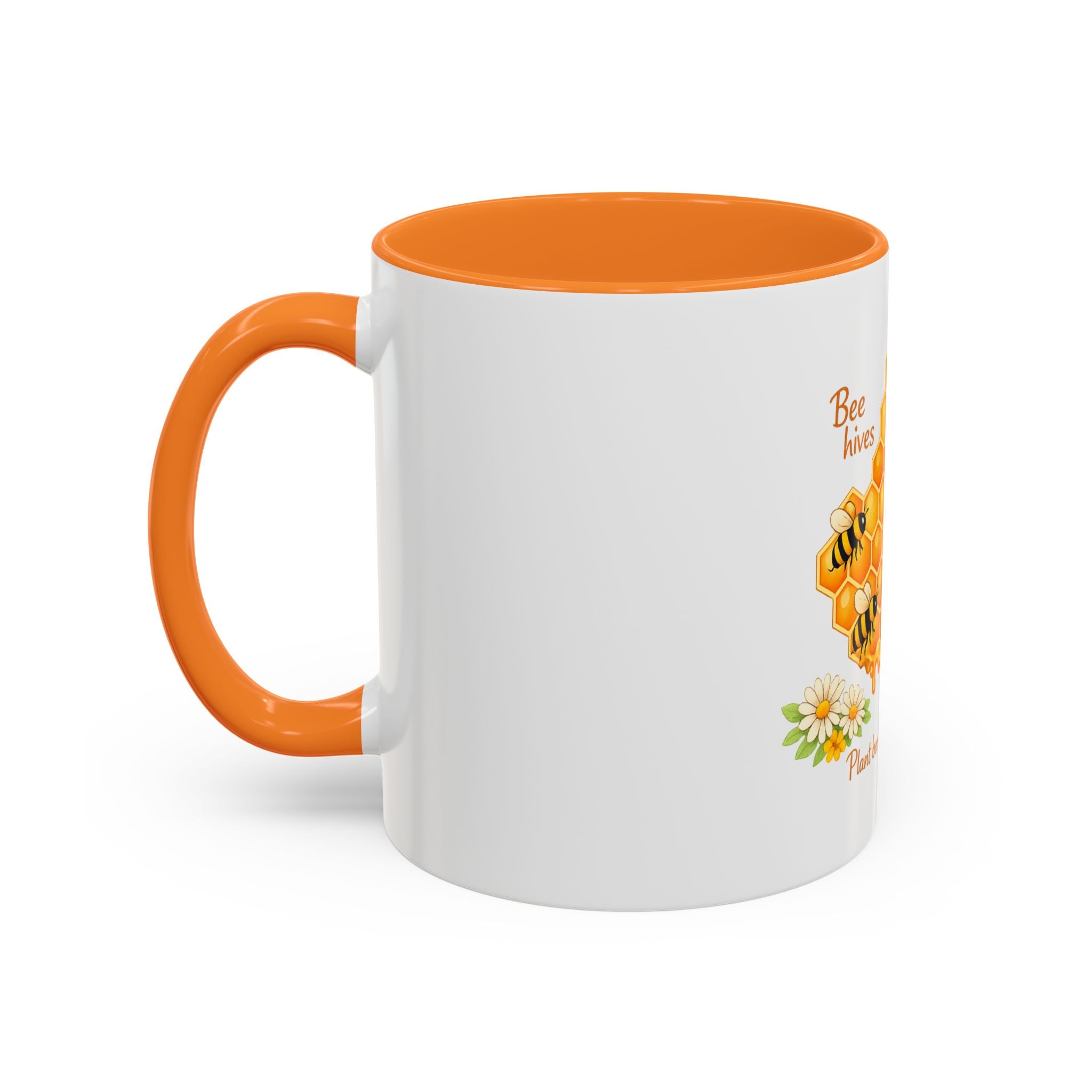 Bee-Friendly Honeycomb Mug — “Bee hives Save Lives” 11oz/15oz