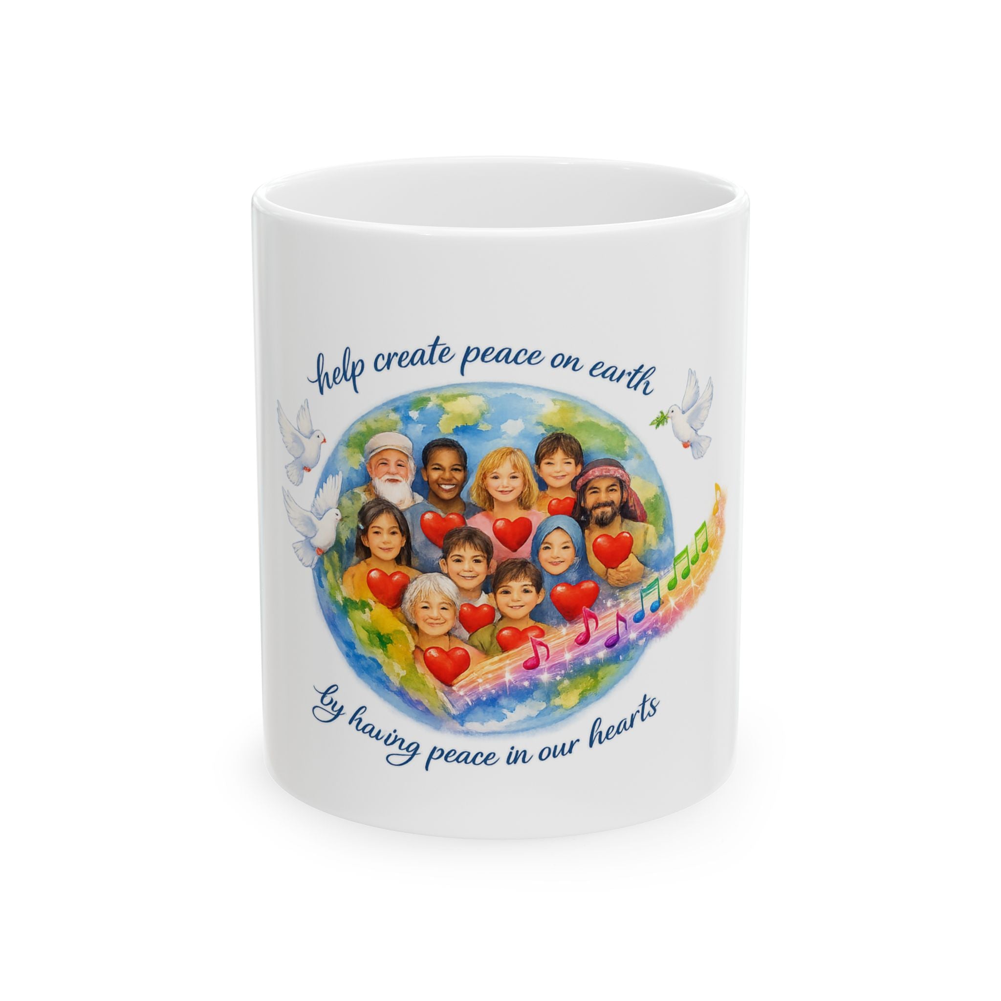 Peace on earth Ceramic Mug, (11oz, 15oz)