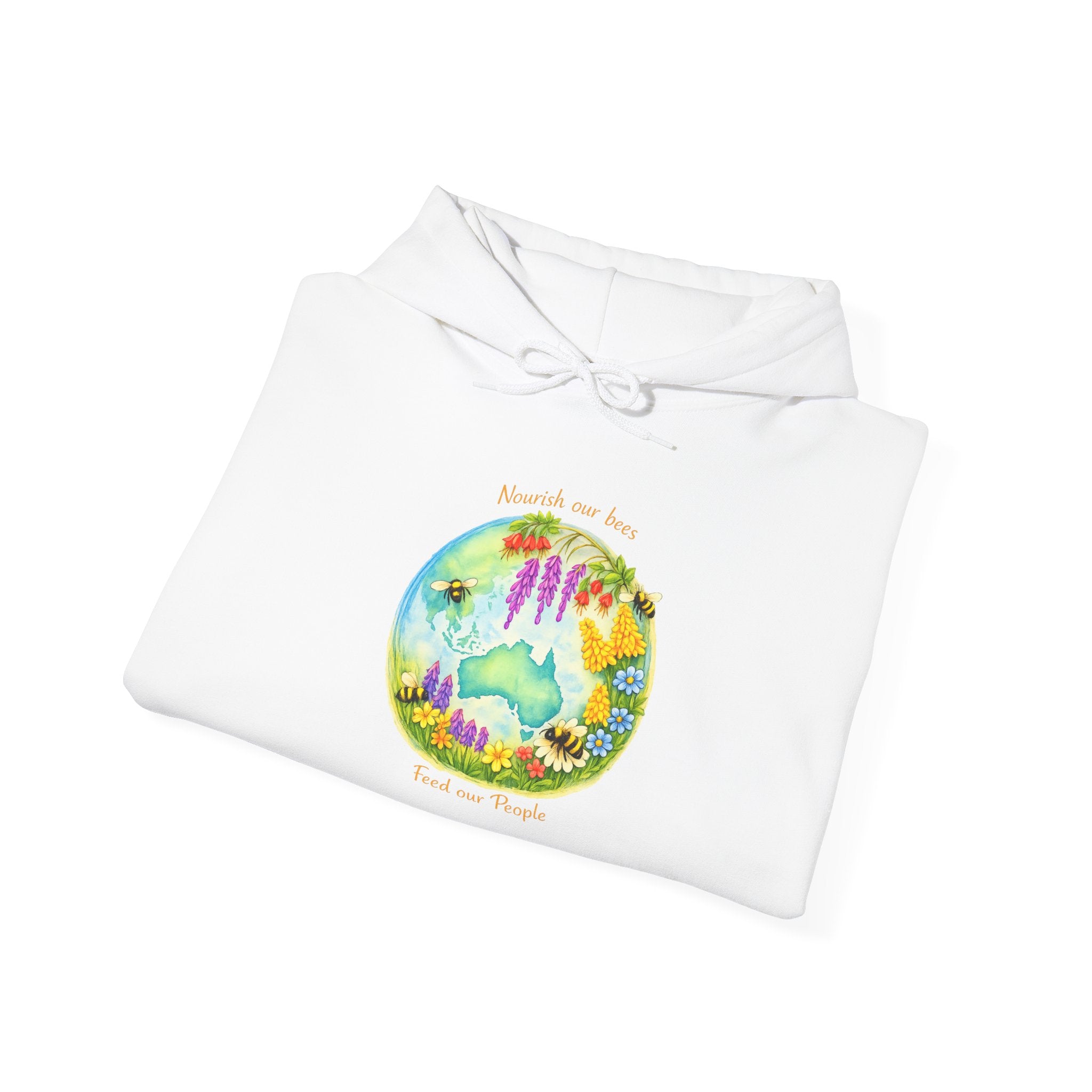 Nature Dreamscape Hoodie — Colorful Cave & Waterfall Illustration