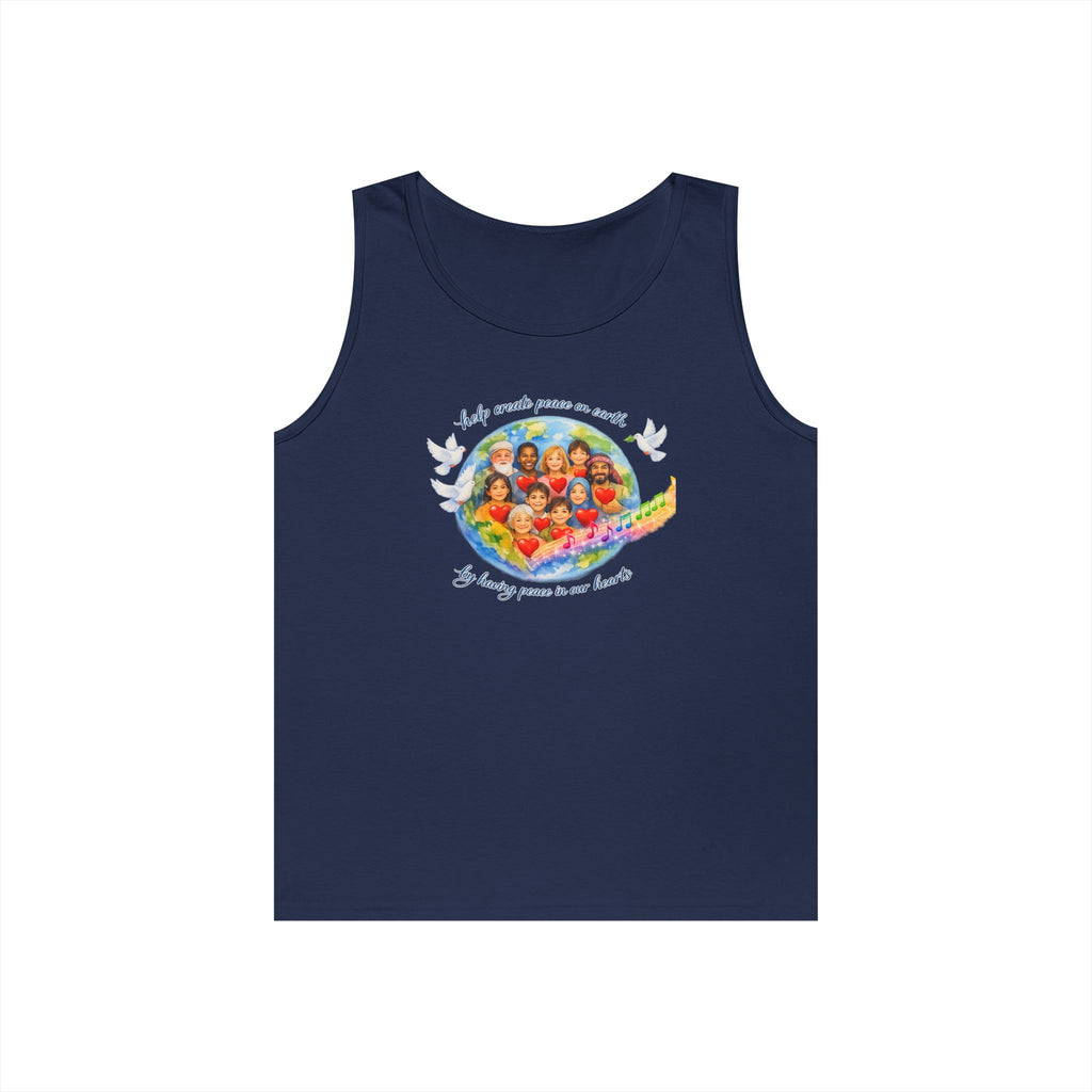 Peace on earth Tank Top — "Helping Others" Inspirational Graphic Tank