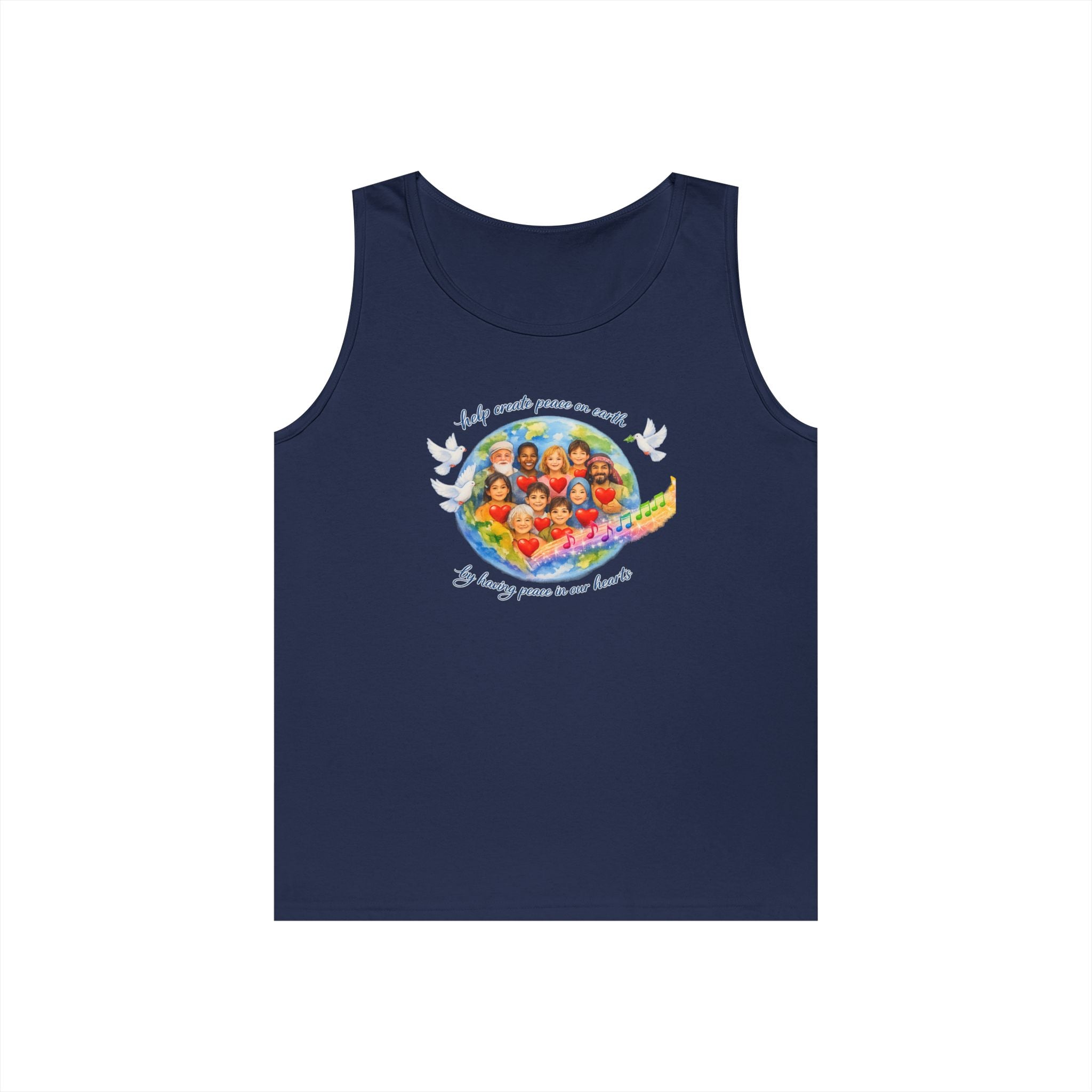 Peace on earth Tank Top — "Helping Others" Inspirational Graphic Tank