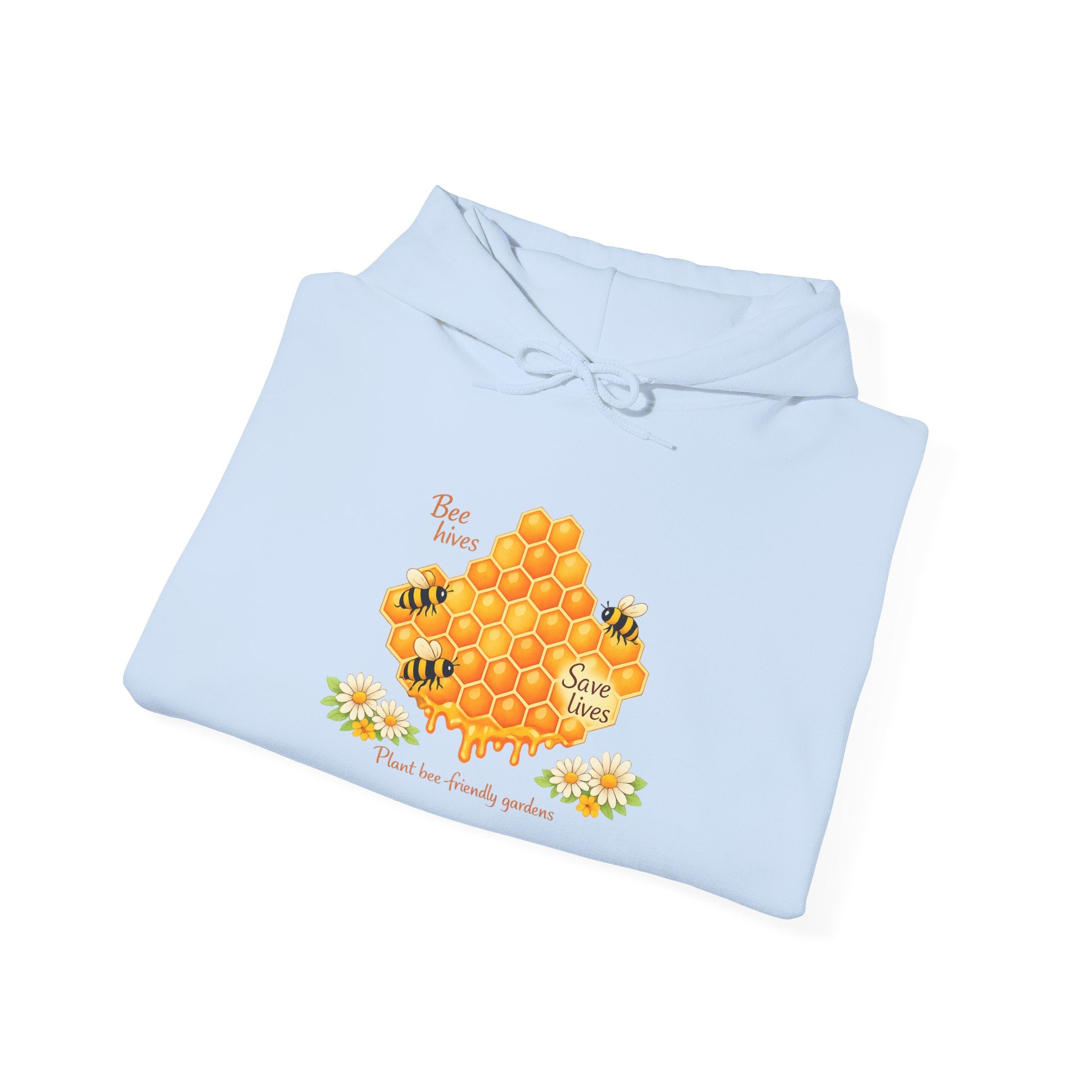 Bee Honeycomb Hoodie – Save the Bees Cute Floral Graphic Sweatshirt