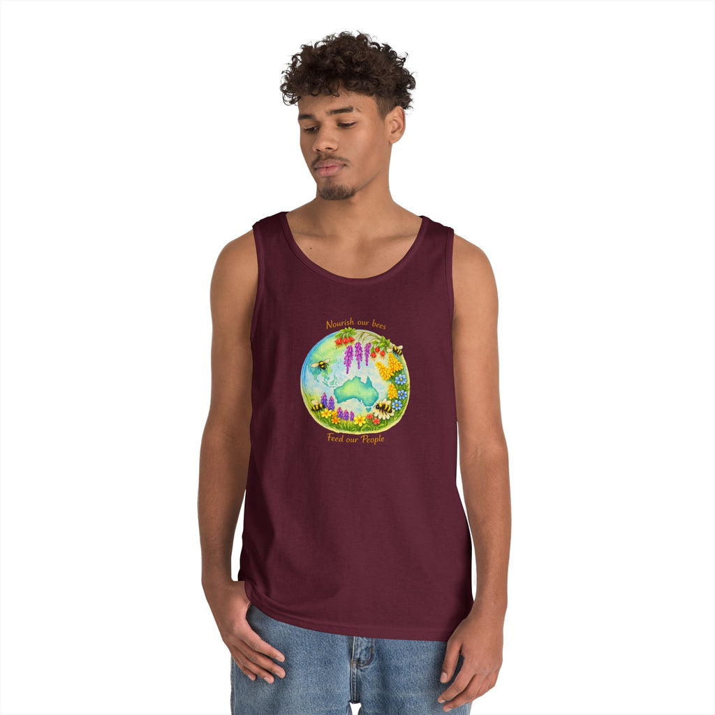 Nature Lover Tank Top — "Breathe in the Ocean, Feel the Waves" Watercolor Sea Life Design