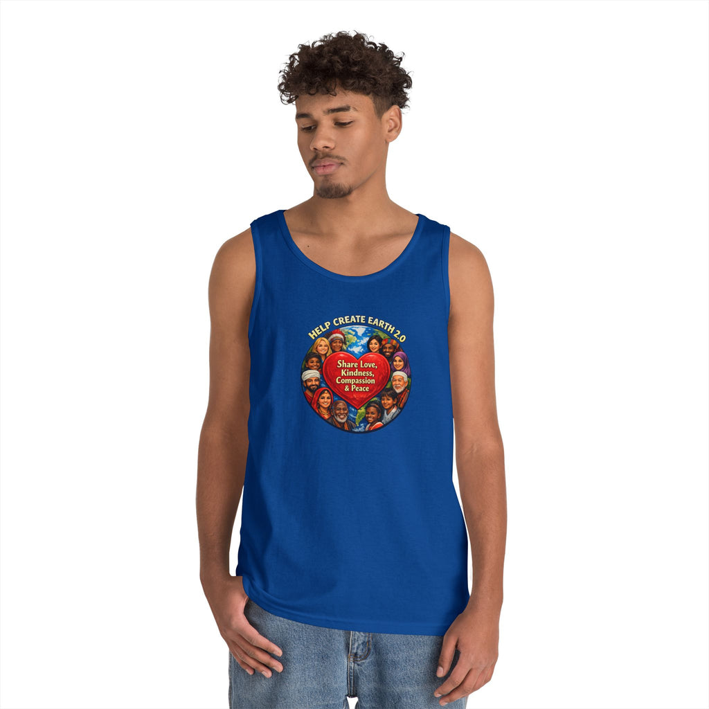 Peace & Kindness Tank Top — "Share Love, Kindness, Compassion & Peace" Graphic