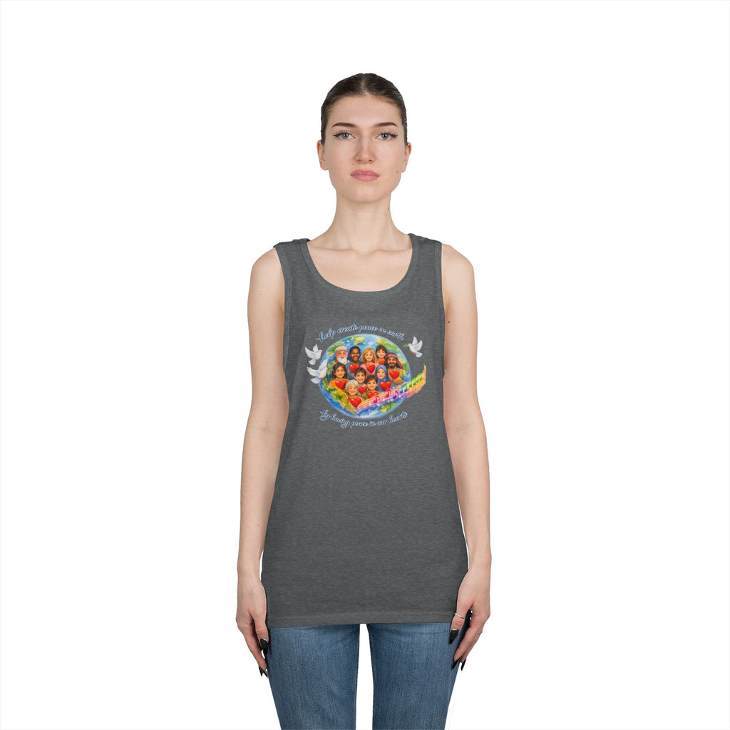Peace on earth Tank Top — "Helping Others" Inspirational Graphic Tank