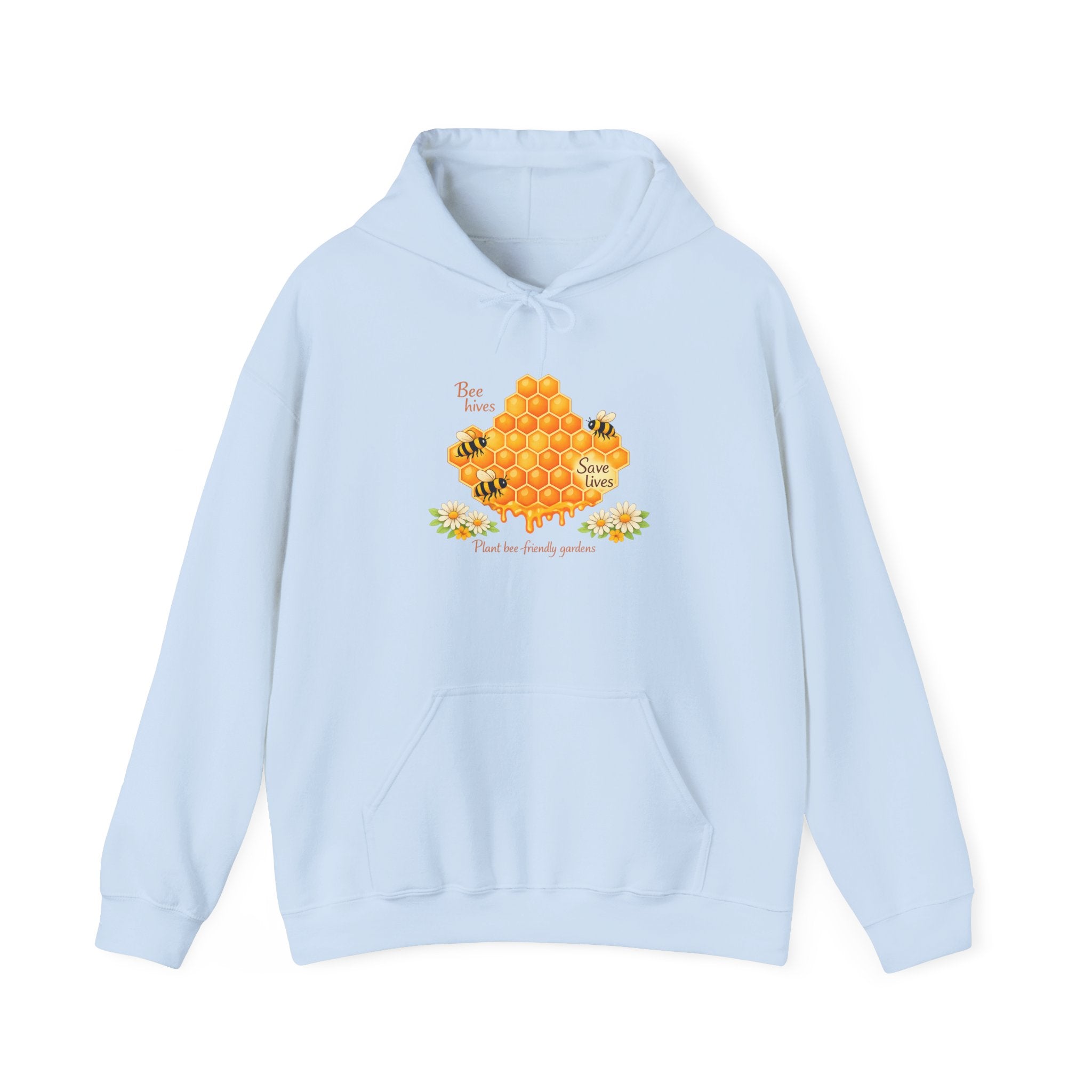 Bee Honeycomb Hoodie – Save the Bees Cute Floral Graphic Sweatshirt