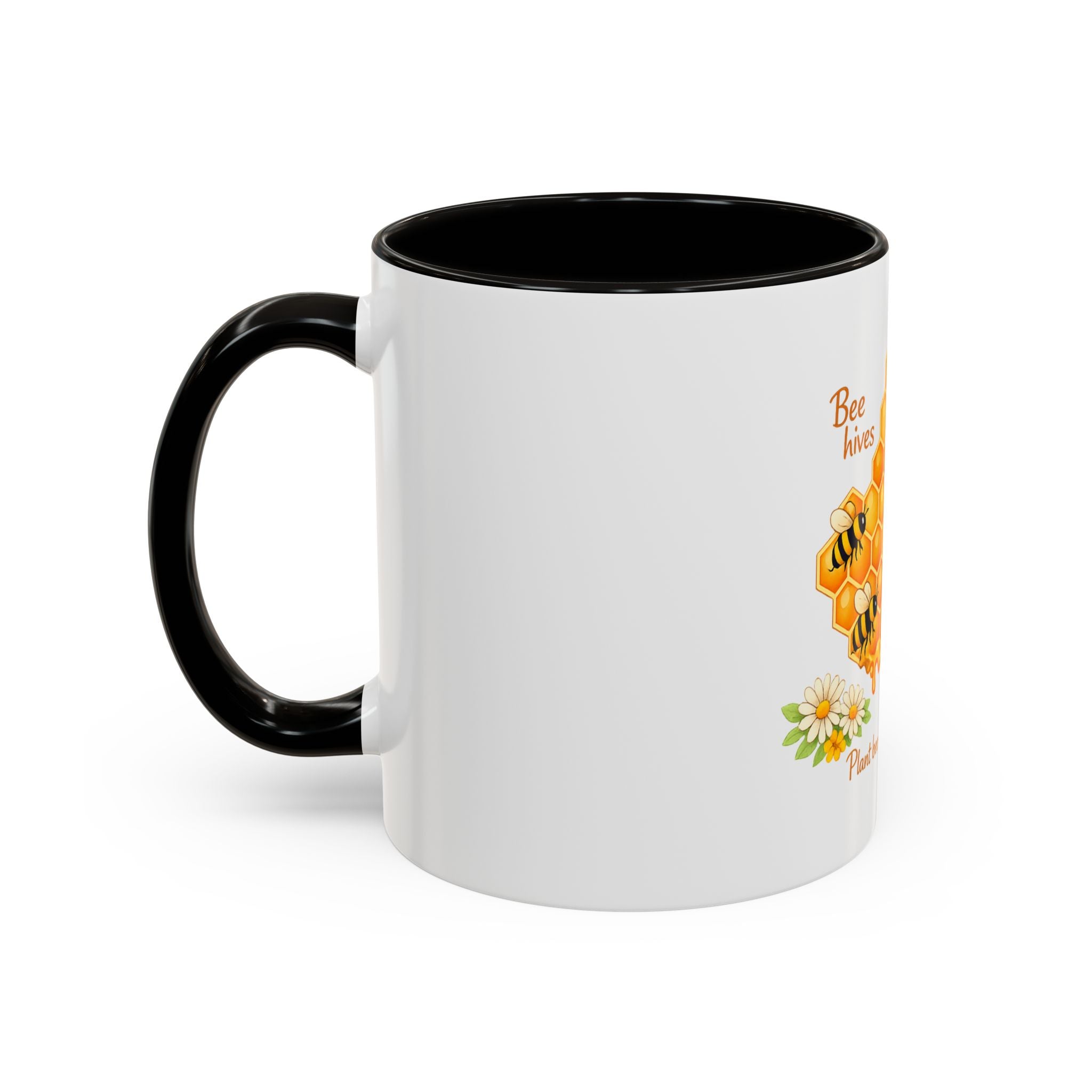 Bee-Friendly Honeycomb Mug — “Bee hives Save Lives” 11oz/15oz