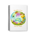 Notebook — "Nourish Our Bees, Feed Our People" Australia Floral Bee Spiral Notebook