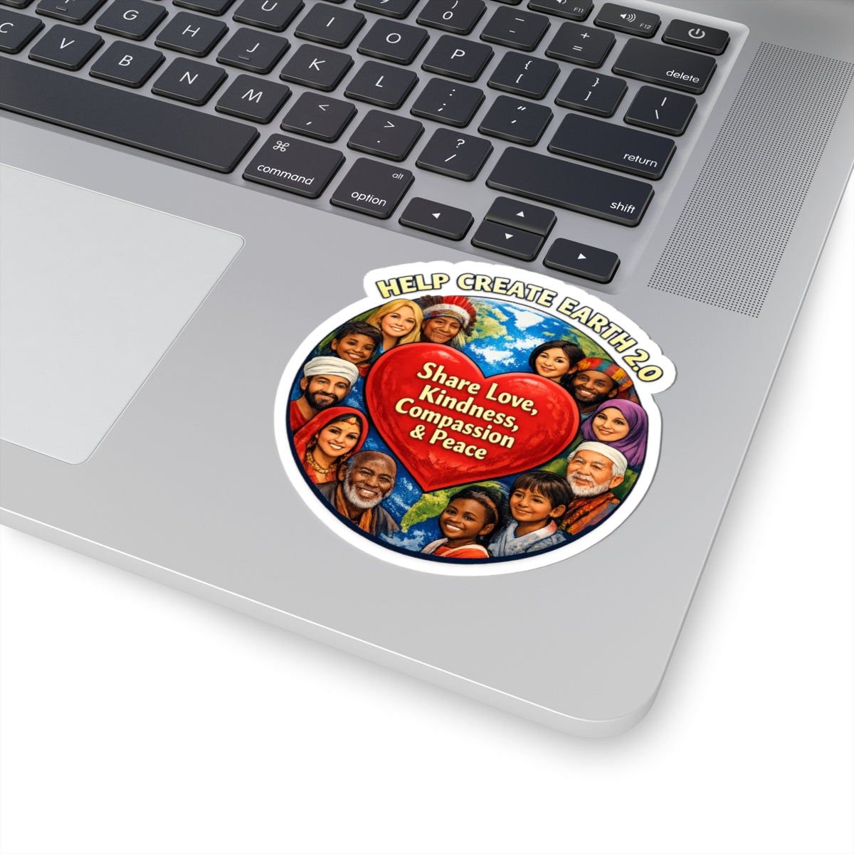 Be the Change Sticker — Inspirational Kindness Kiss-Cut Sticker