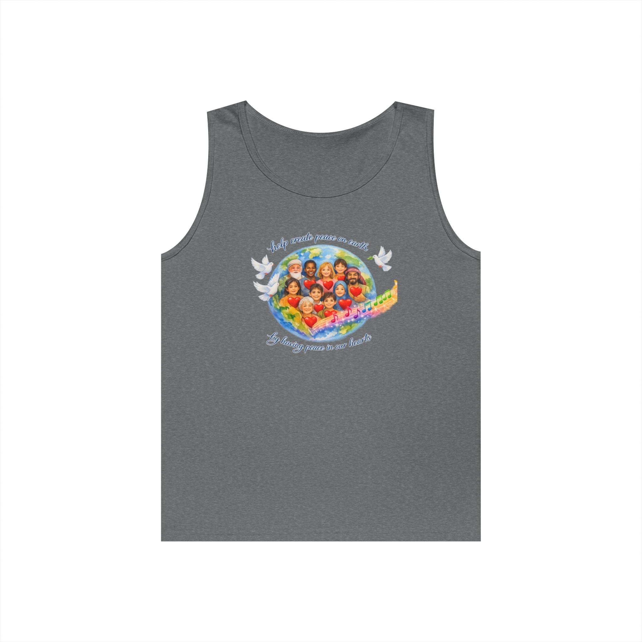 Peace on earth Tank Top — "Helping Others" Inspirational Graphic Tank