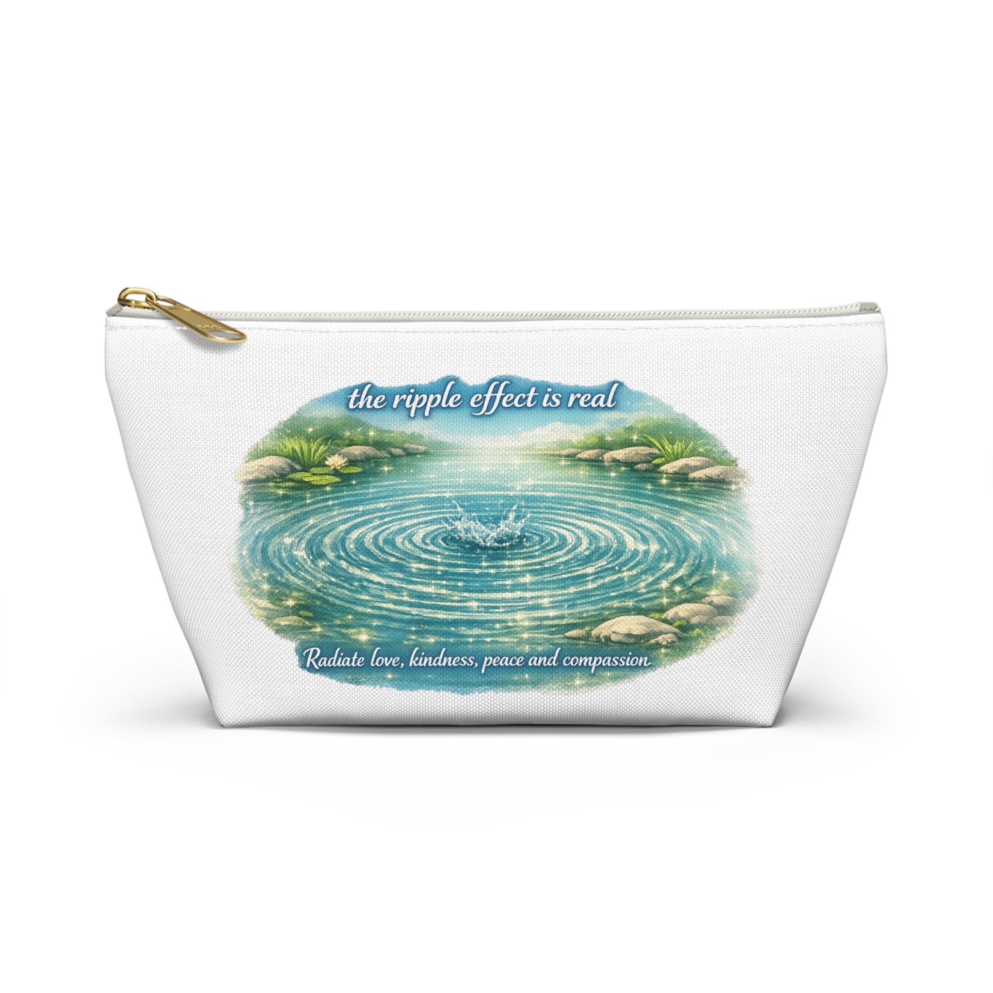 Ripple Effect Accessory Pouch — "the ripple effect is real" Inspirational Makeup Bag