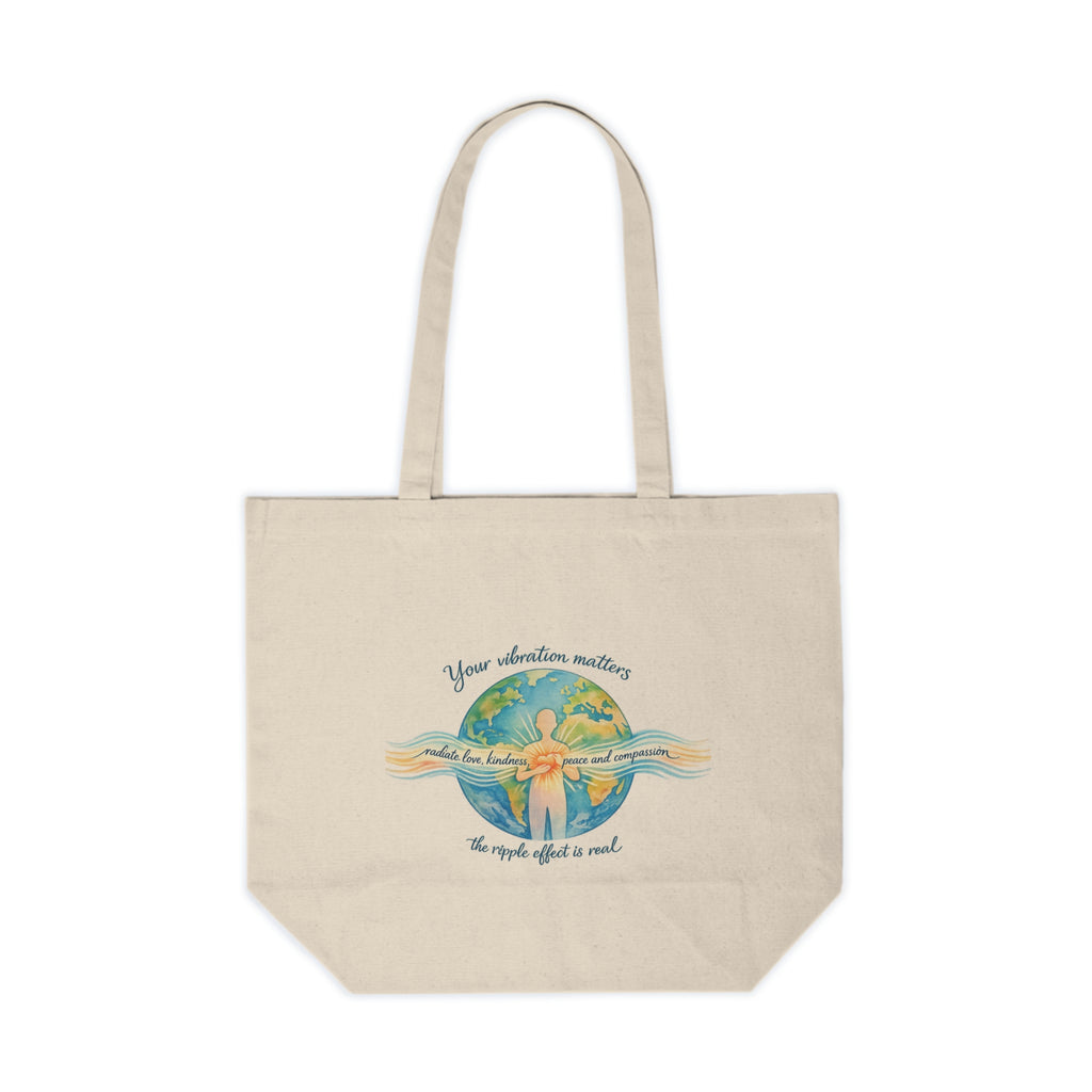 Canvas Tote — "Your Intentions Matter" Earthy Yoga Eco Shopper