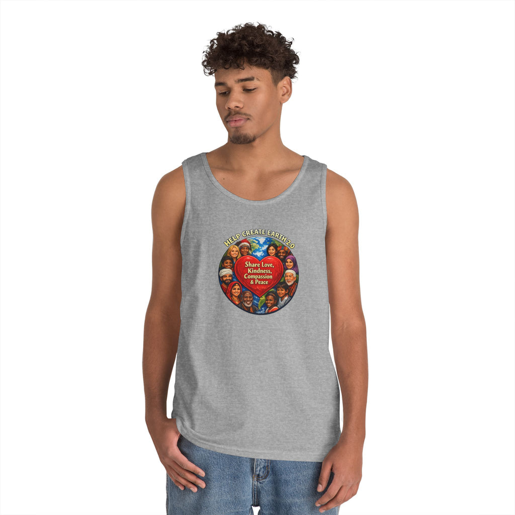 Peace & Kindness Tank Top — "Share Love, Kindness, Compassion & Peace" Graphic