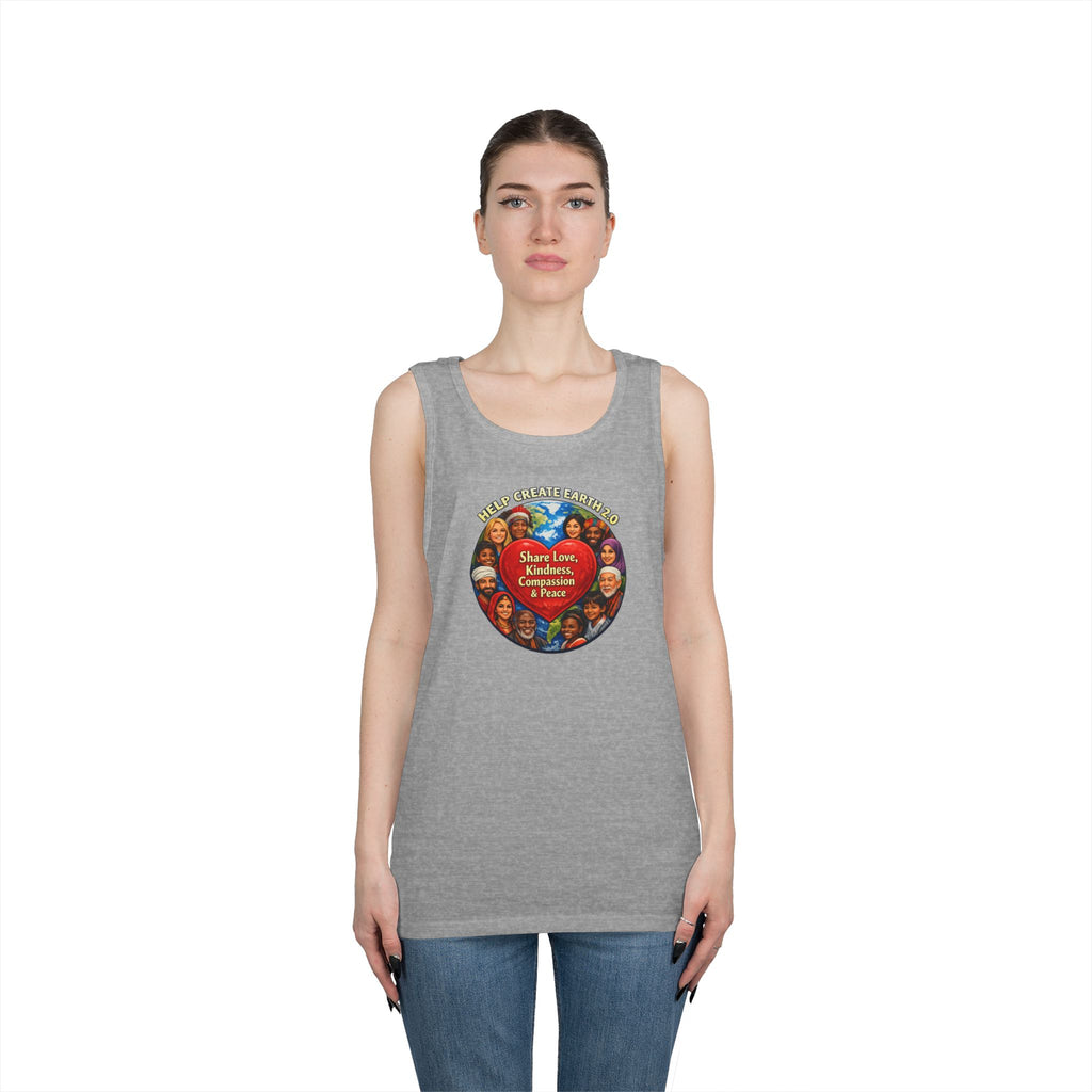 Peace & Kindness Tank Top — "Share Love, Kindness, Compassion & Peace" Graphic