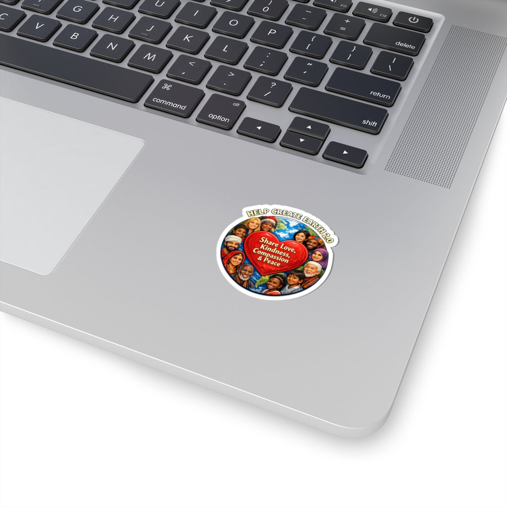 Be the Change Sticker — Inspirational Kindness Kiss-Cut Sticker