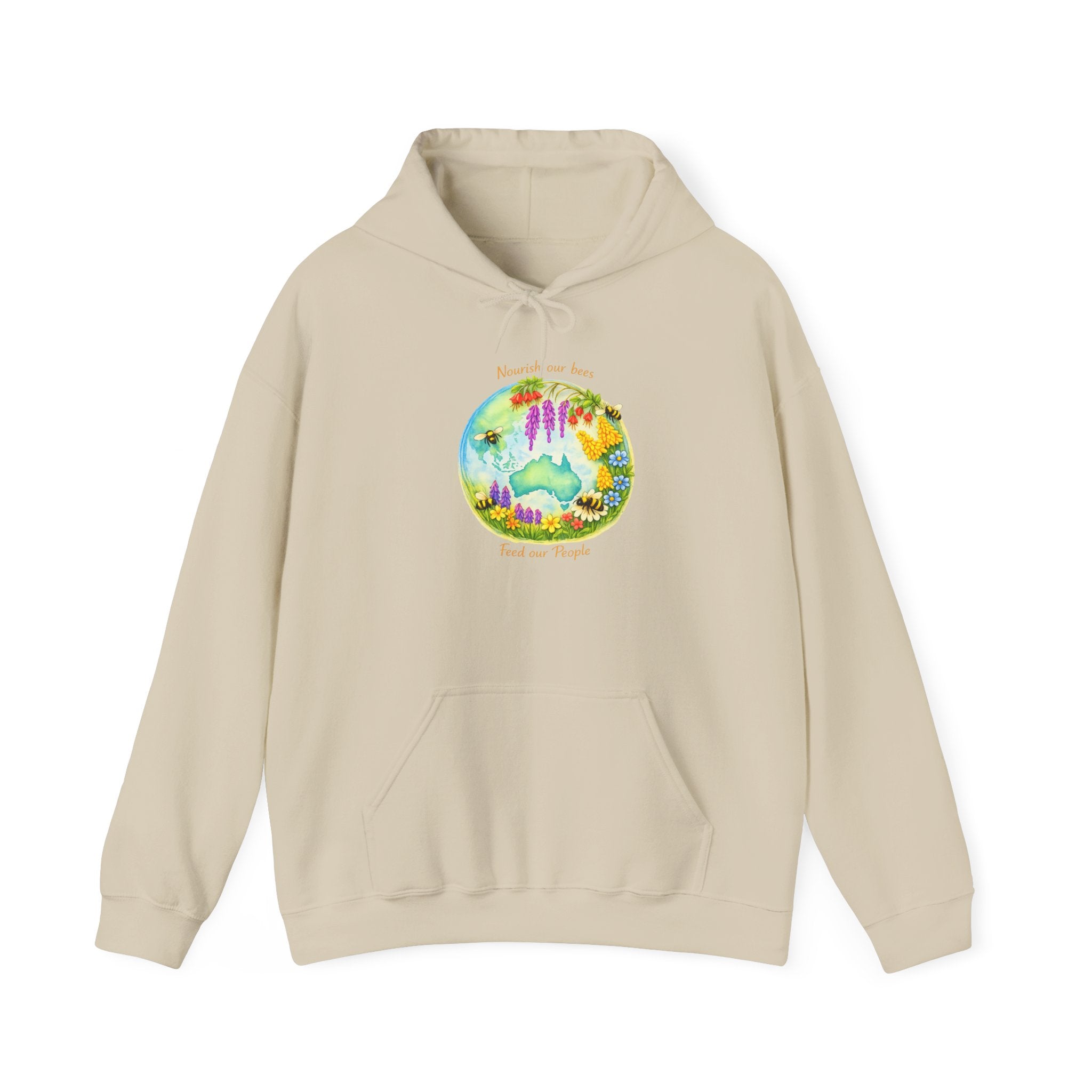 Nature Dreamscape Hoodie — Colorful Cave & Waterfall Illustration