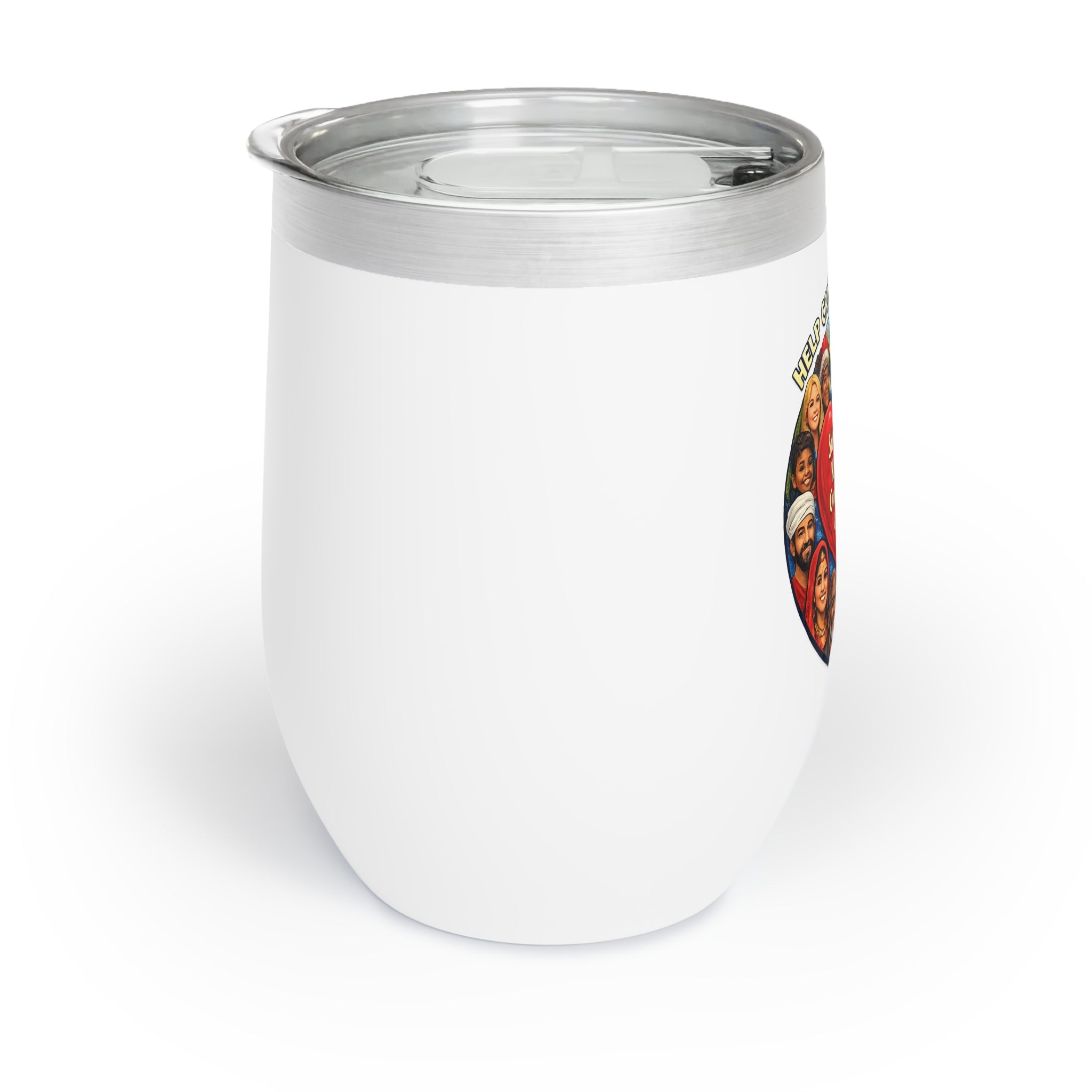 Chill Wine Tumbler — "Be the Change" Inspirational Stemless Wine Tumbler