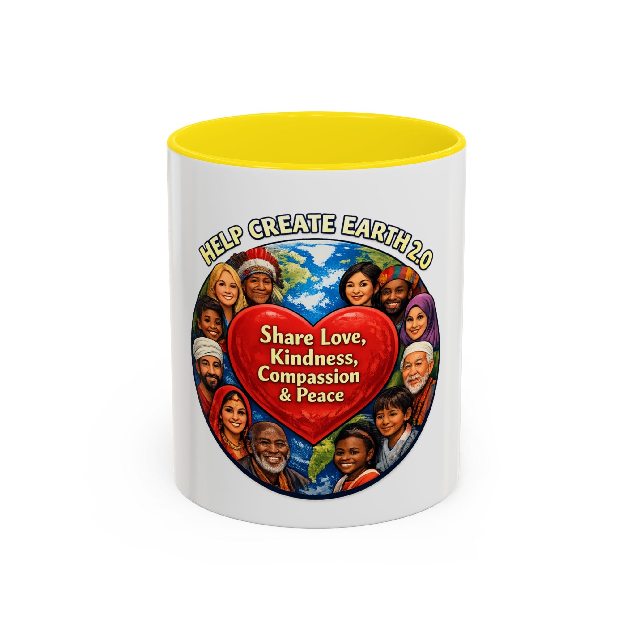 Be the Change Coffee Mug — Inspirational Kindness Message (11/15oz)