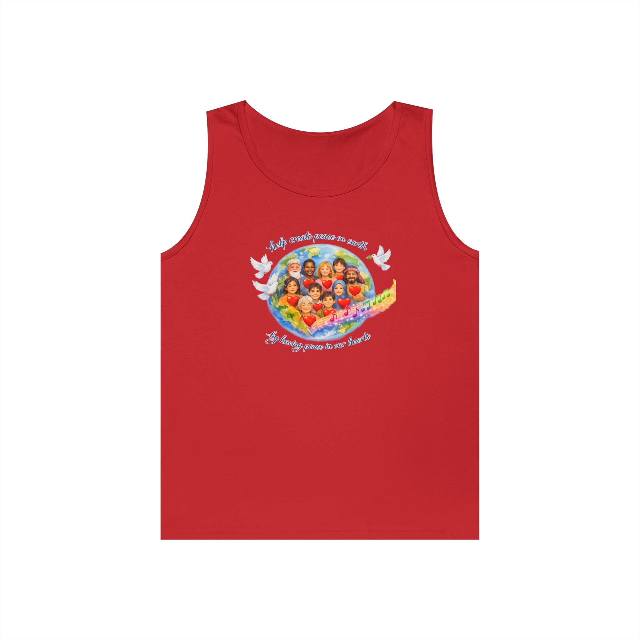 Peace on earth Tank Top — "Helping Others" Inspirational Graphic Tank