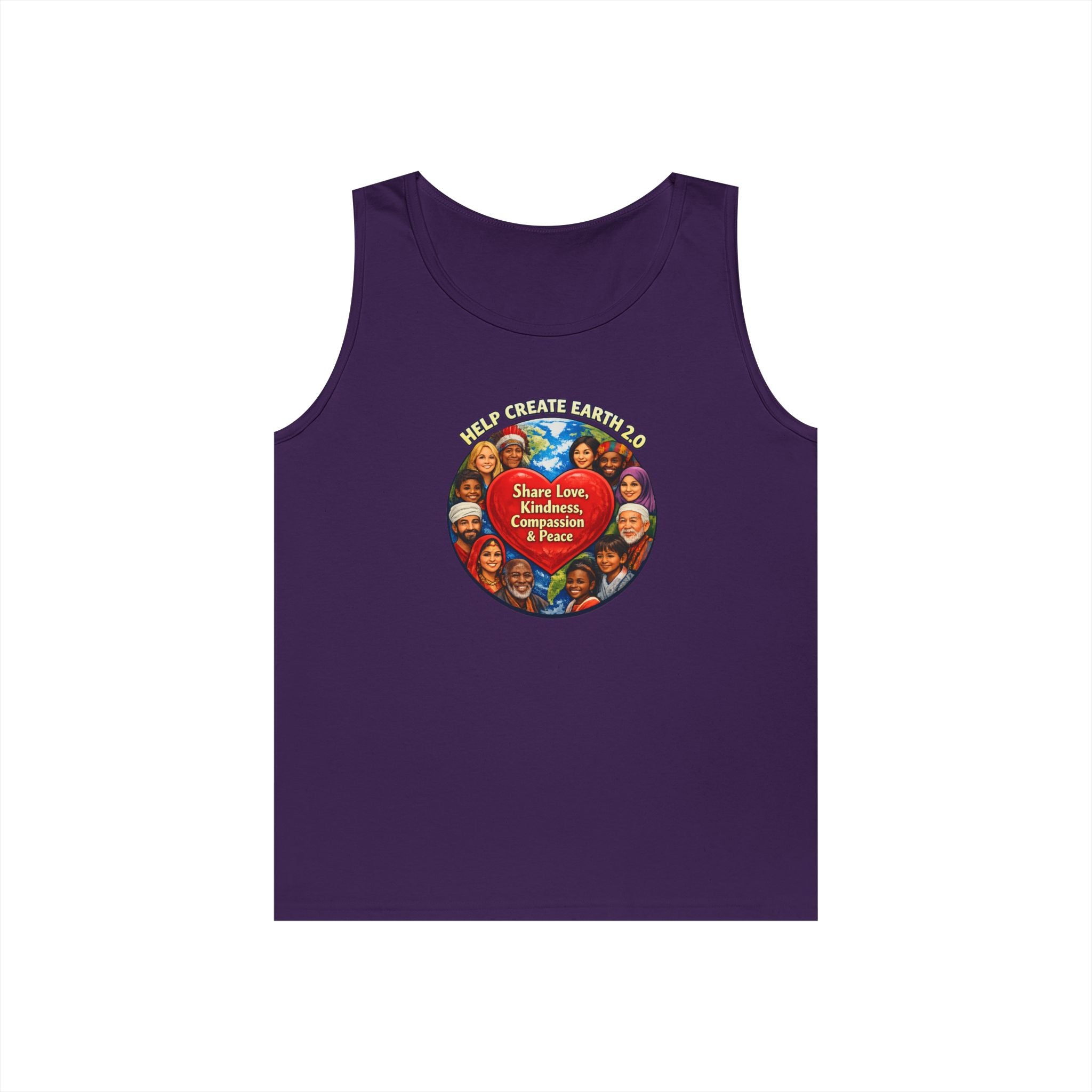 Peace & Kindness Tank Top — "Share Love, Kindness, Compassion & Peace" Graphic