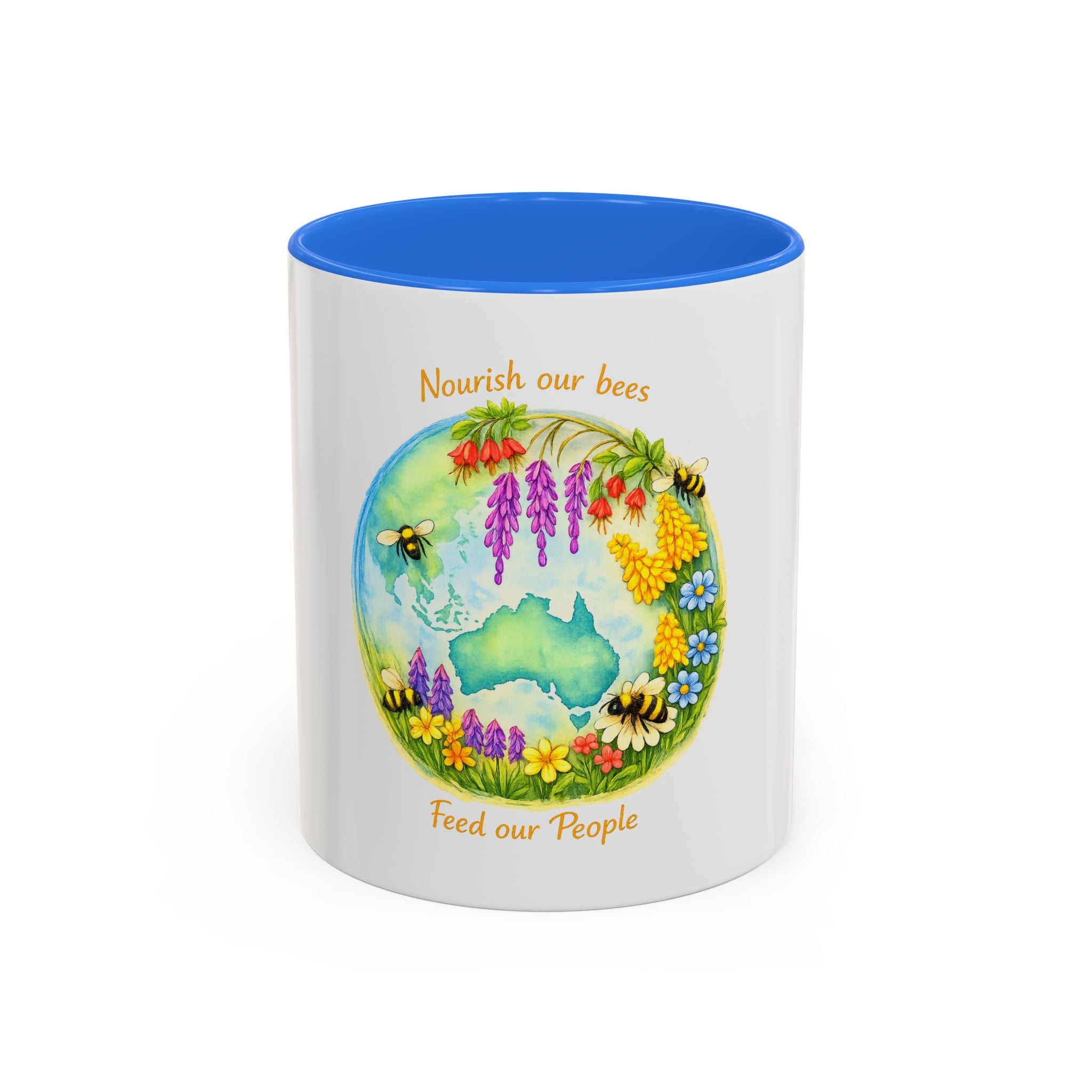 Nourish Our Bees Floral Australia Mug (11oz/15oz)