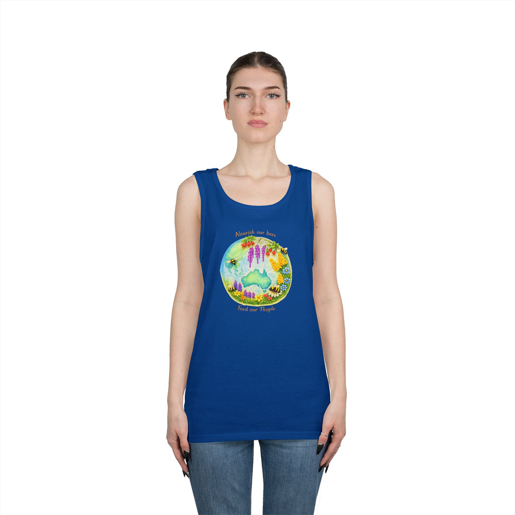 Nature Lover Tank Top — "Breathe in the Ocean, Feel the Waves" Watercolor Sea Life Design