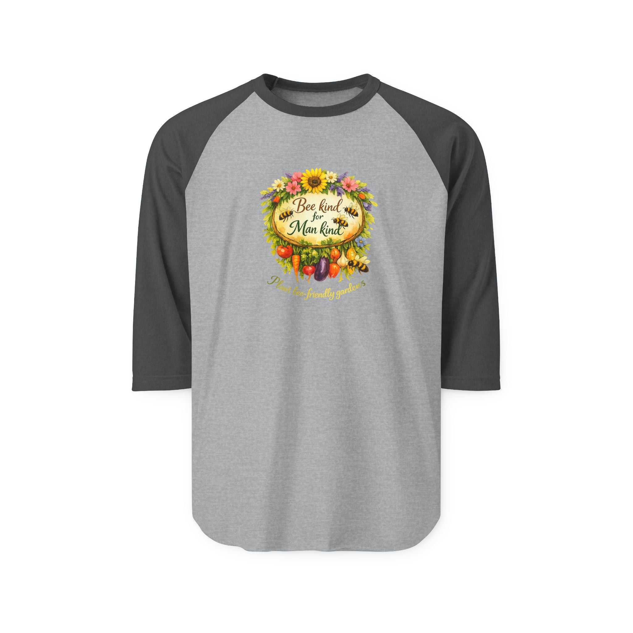 Raglan Shirt - Blessed & Thankful Fall Harvest Floral Design