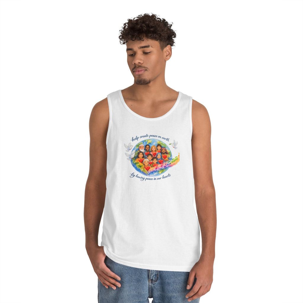 Peace on earth Tank Top — "Helping Others" Inspirational Graphic Tank