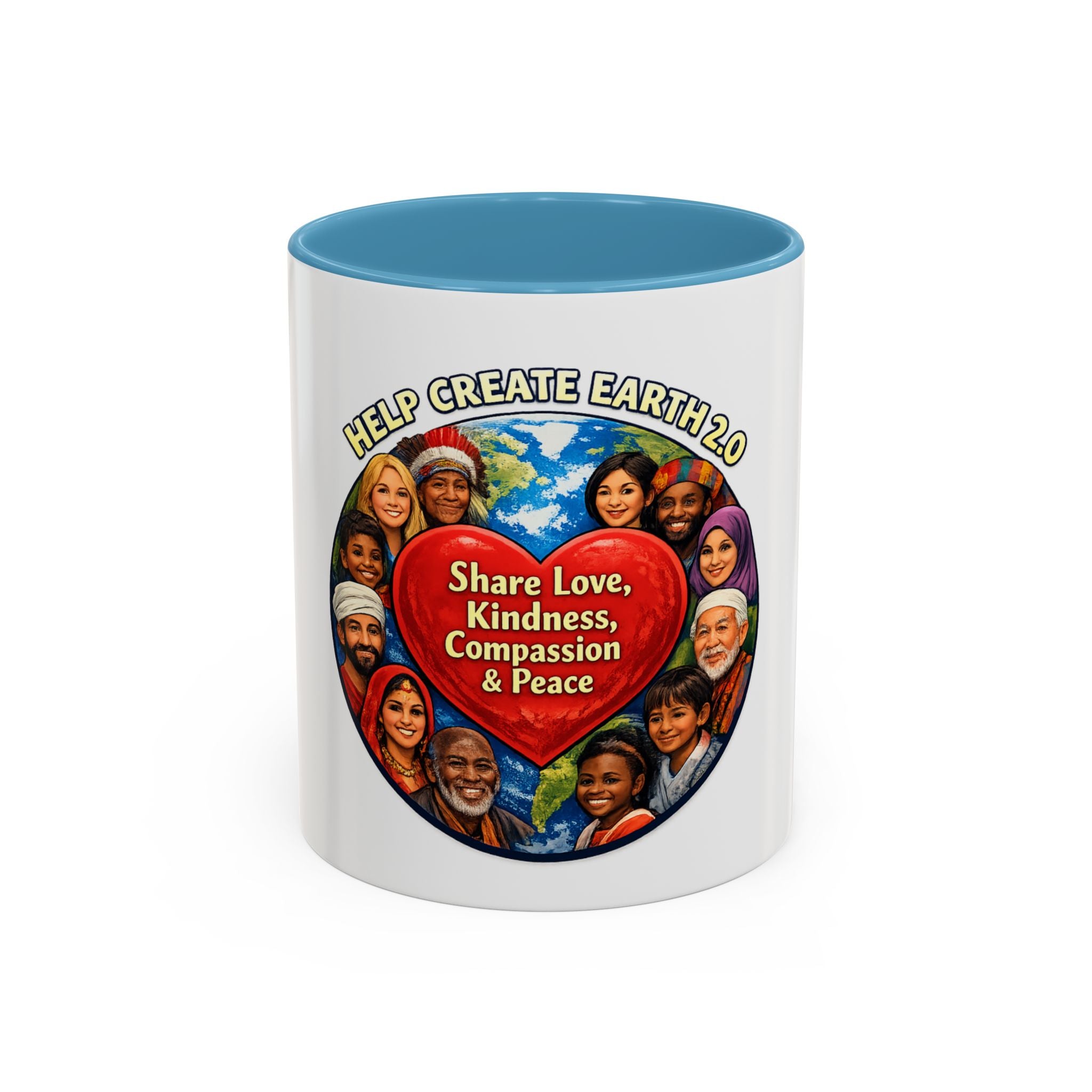 Be the Change Coffee Mug — Inspirational Kindness Message (11/15oz)