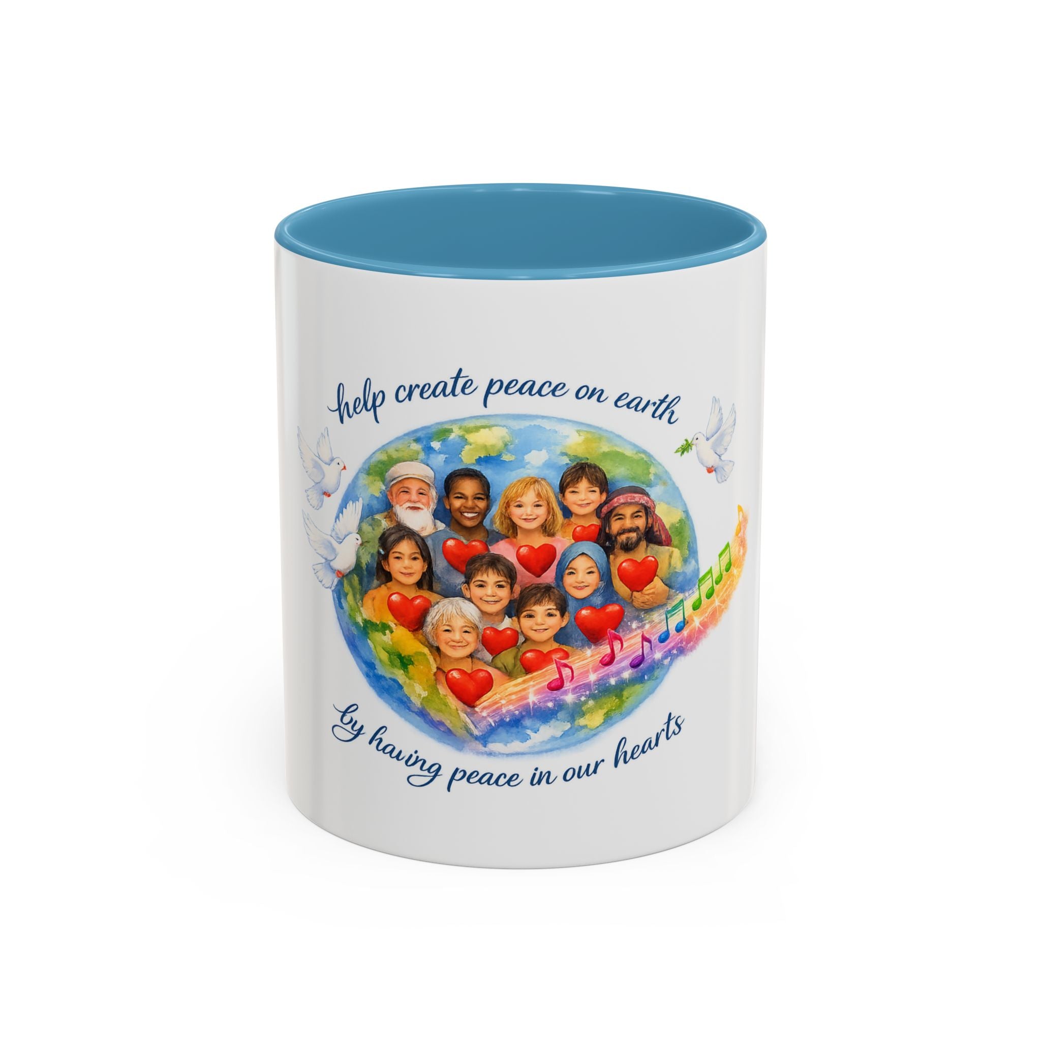 Peace on earth Accent Coffee Mug (11, 15oz)