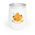 Chill Wine Tumbler — Bee Friendly Honeycomb Floral Design (International Bee Day)