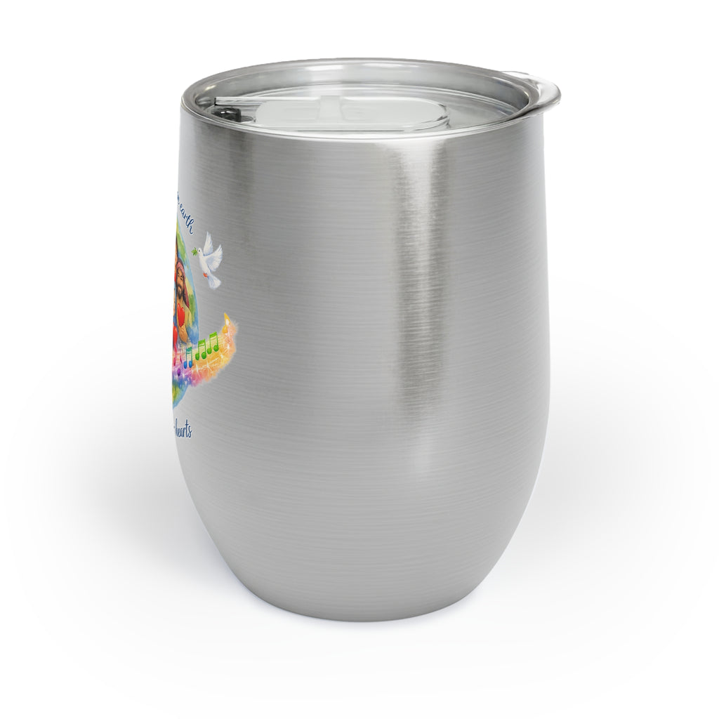 Chill Wine Tumbler — 'Radiate Peace' Stainless Wine Tumbler