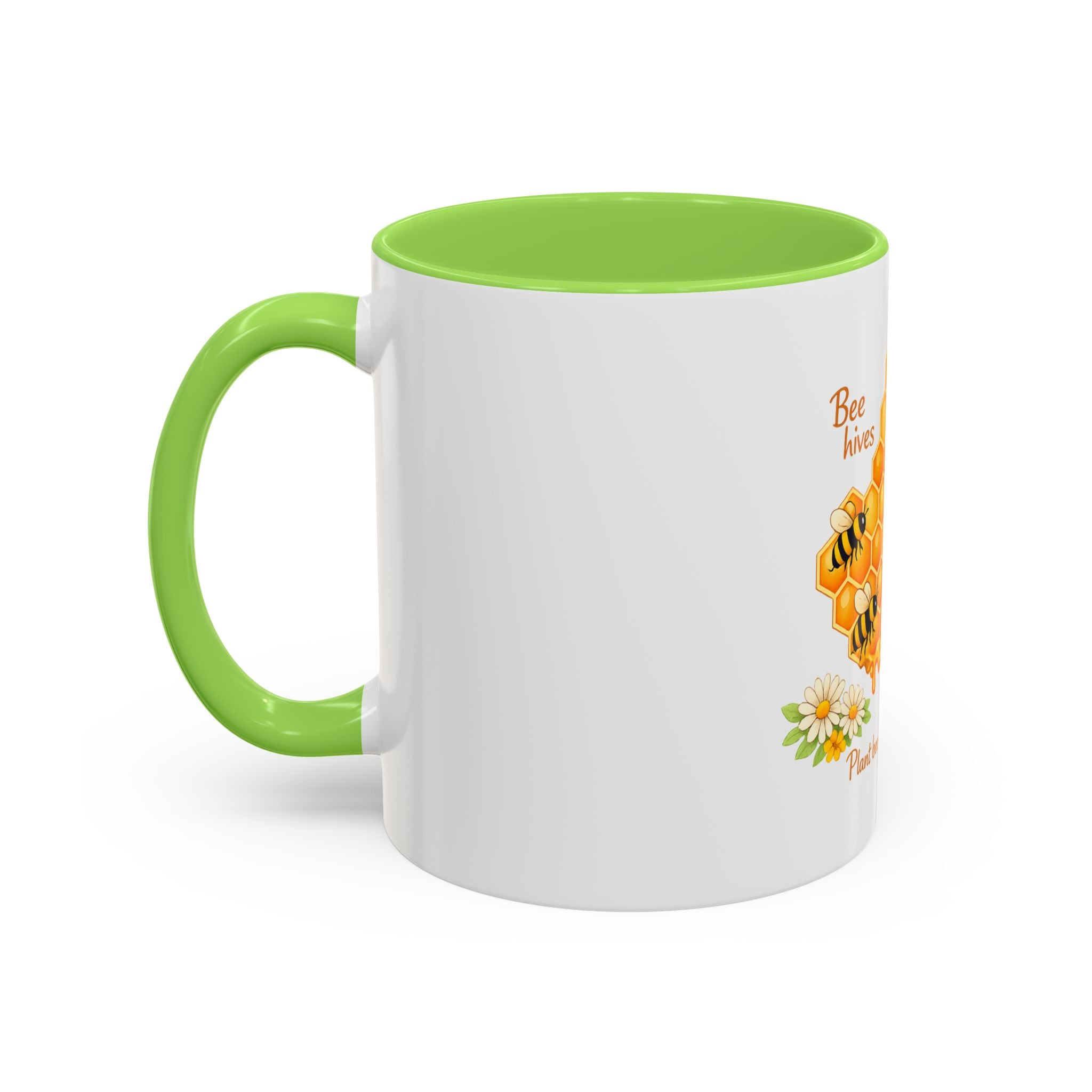 Bee-Friendly Honeycomb Mug — “Bee hives Save Lives” 11oz/15oz