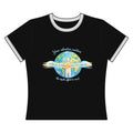 Women's Ringer Tee — "Your vibration matters" Earth & Peace Graphic