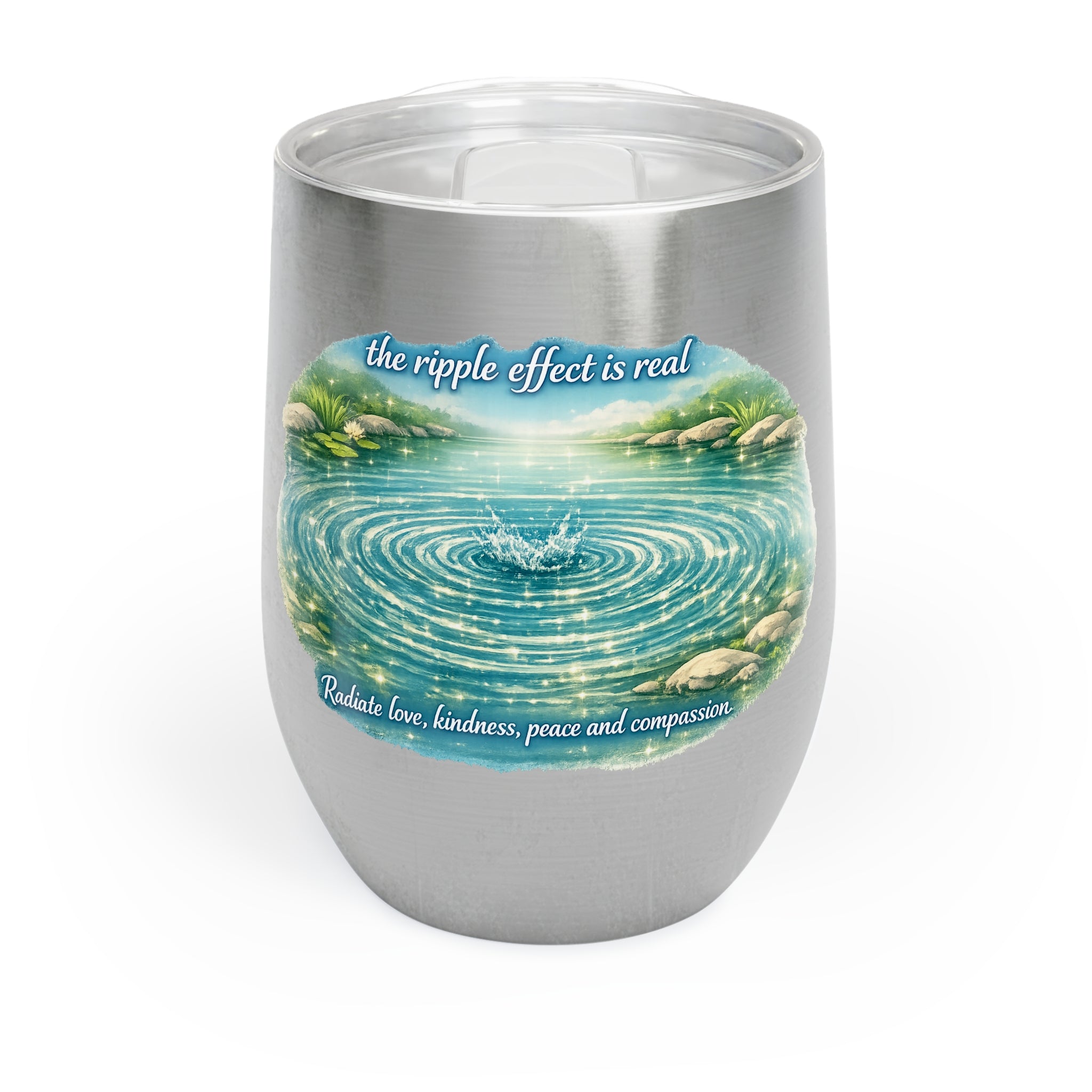 Chill Wine Tumbler – 'What We Do Matters' Ripple Effect Wine Cup