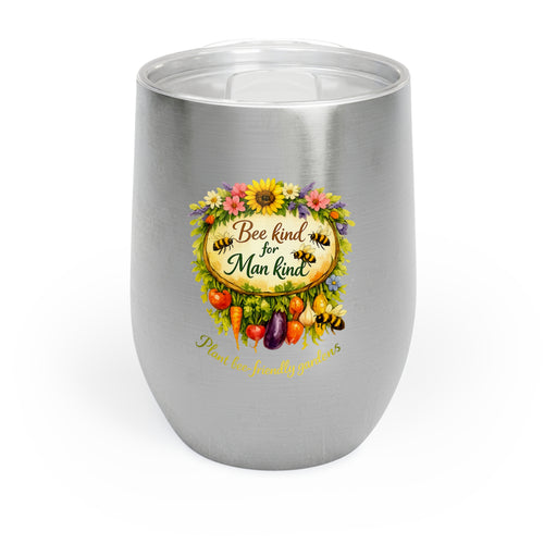 Bee-Friendly Chill Wine Tumbler — Plant Bee Gardens (International Bee Day)