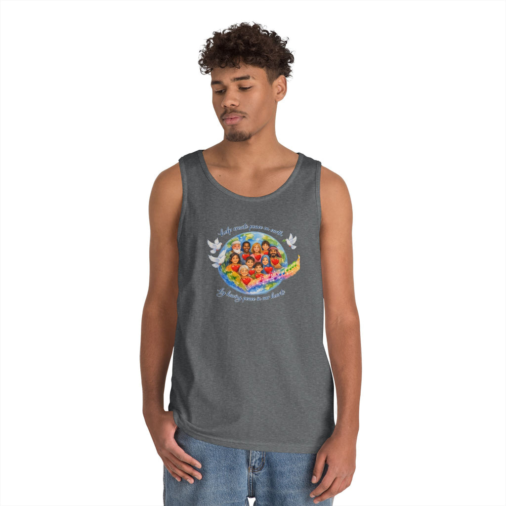 Peace on earth Tank Top — "Helping Others" Inspirational Graphic Tank