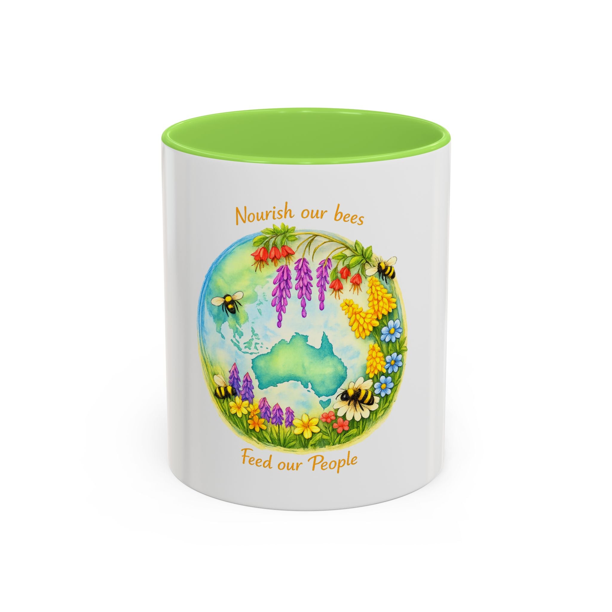 Nourish Our Bees Floral Australia Mug (11oz/15oz)
