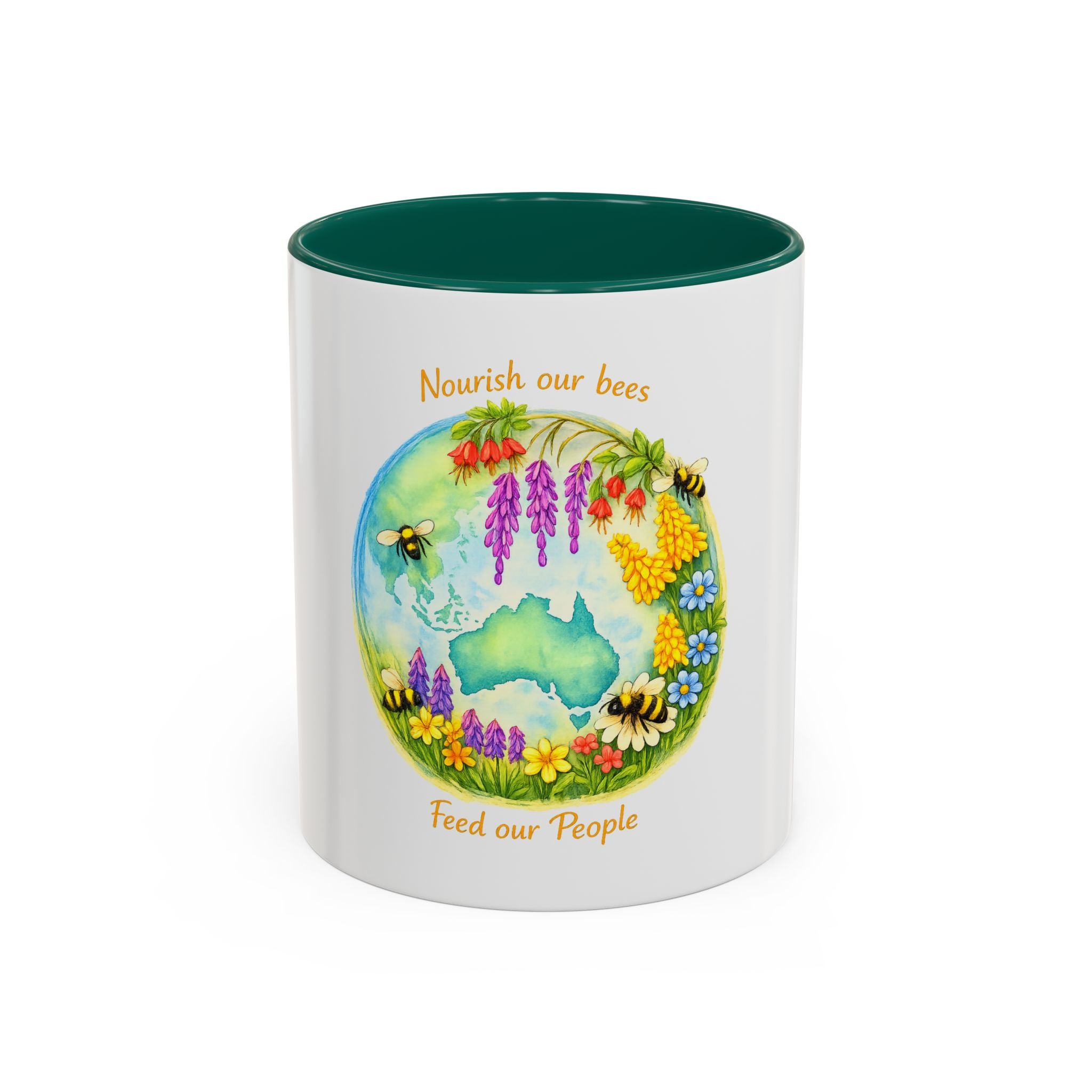 Nourish Our Bees Floral Australia Mug (11oz/15oz)
