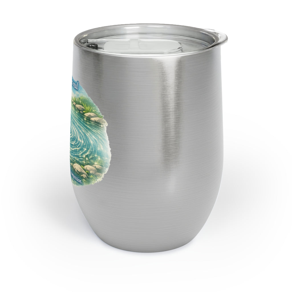 Chill Wine Tumbler – 'What We Do Matters' Ripple Effect Wine Cup
