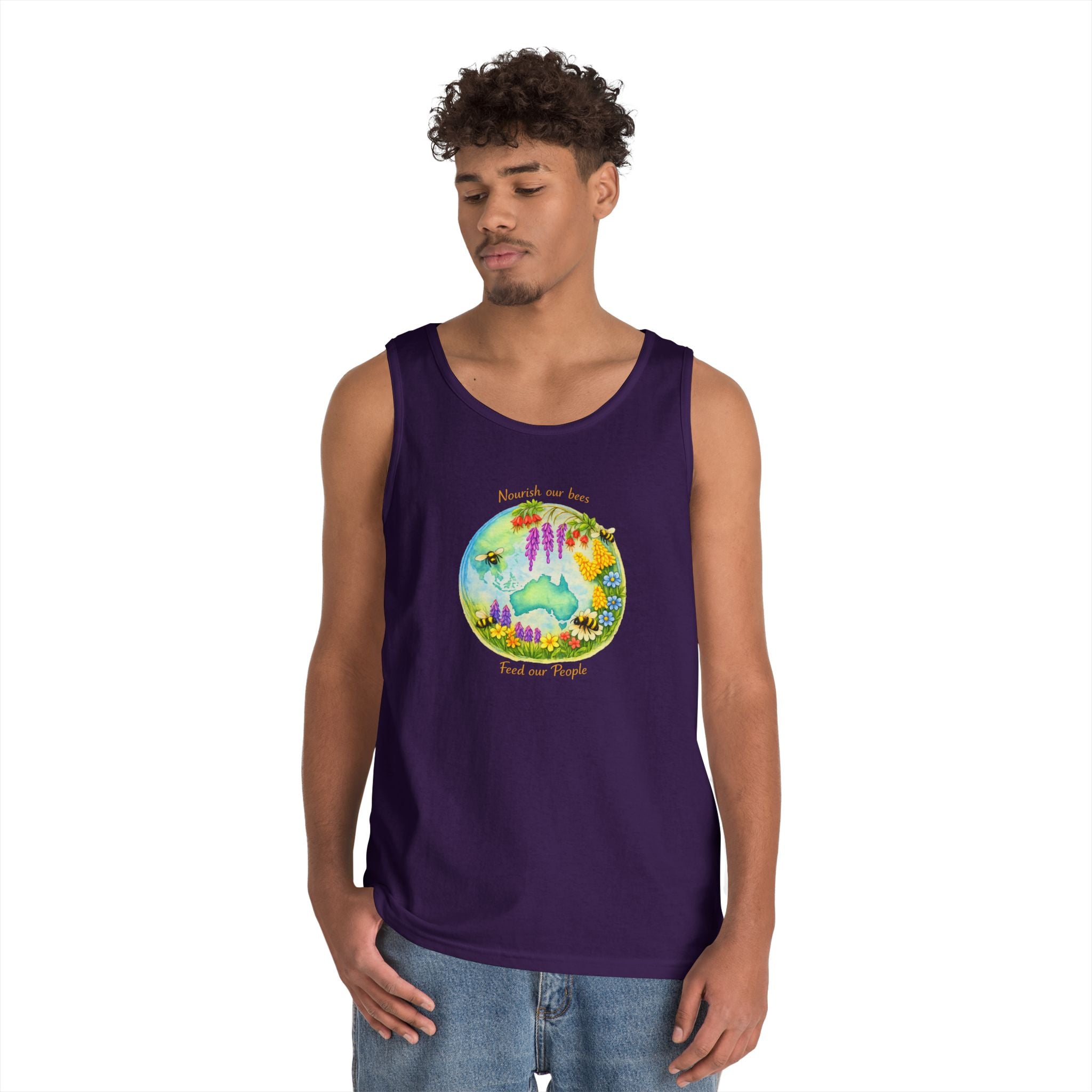 Nature Lover Tank Top — "Breathe in the Ocean, Feel the Waves" Watercolor Sea Life Design