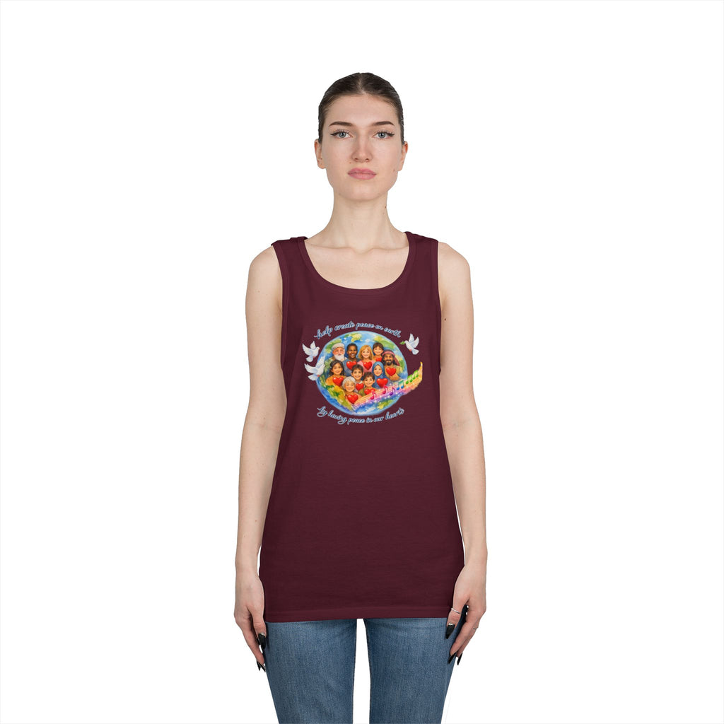 Peace on earth Tank Top — "Helping Others" Inspirational Graphic Tank