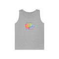Rainbow Heart Tank Top — "Love the life you live"