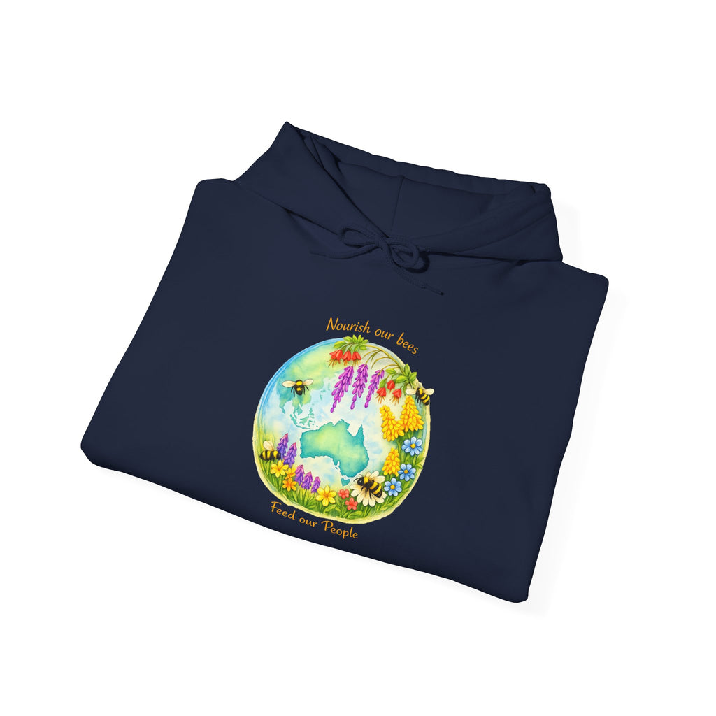 Nature Dreamscape Hoodie — Colorful Cave & Waterfall Illustration