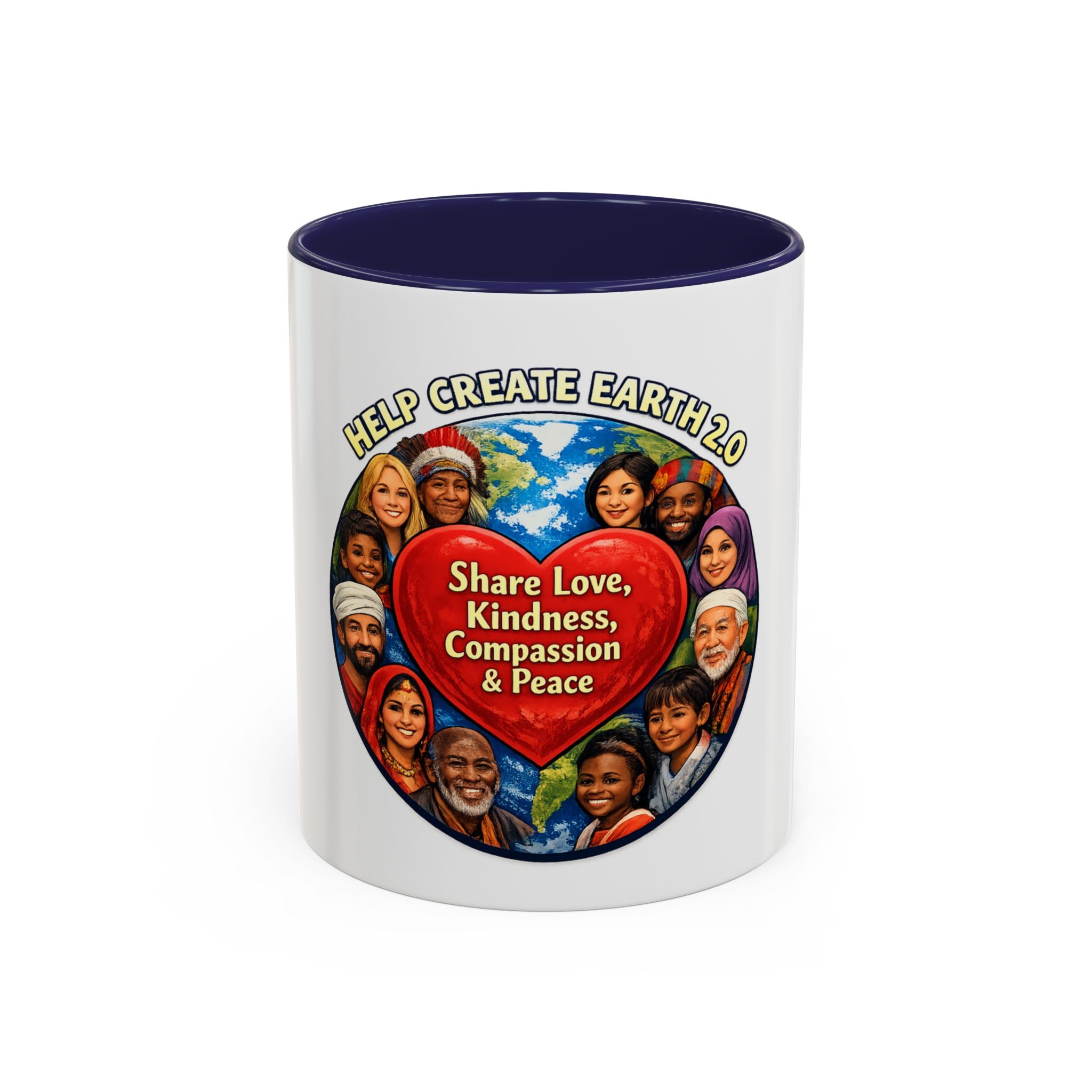 Be the Change Coffee Mug — Inspirational Kindness Message (11/15oz)