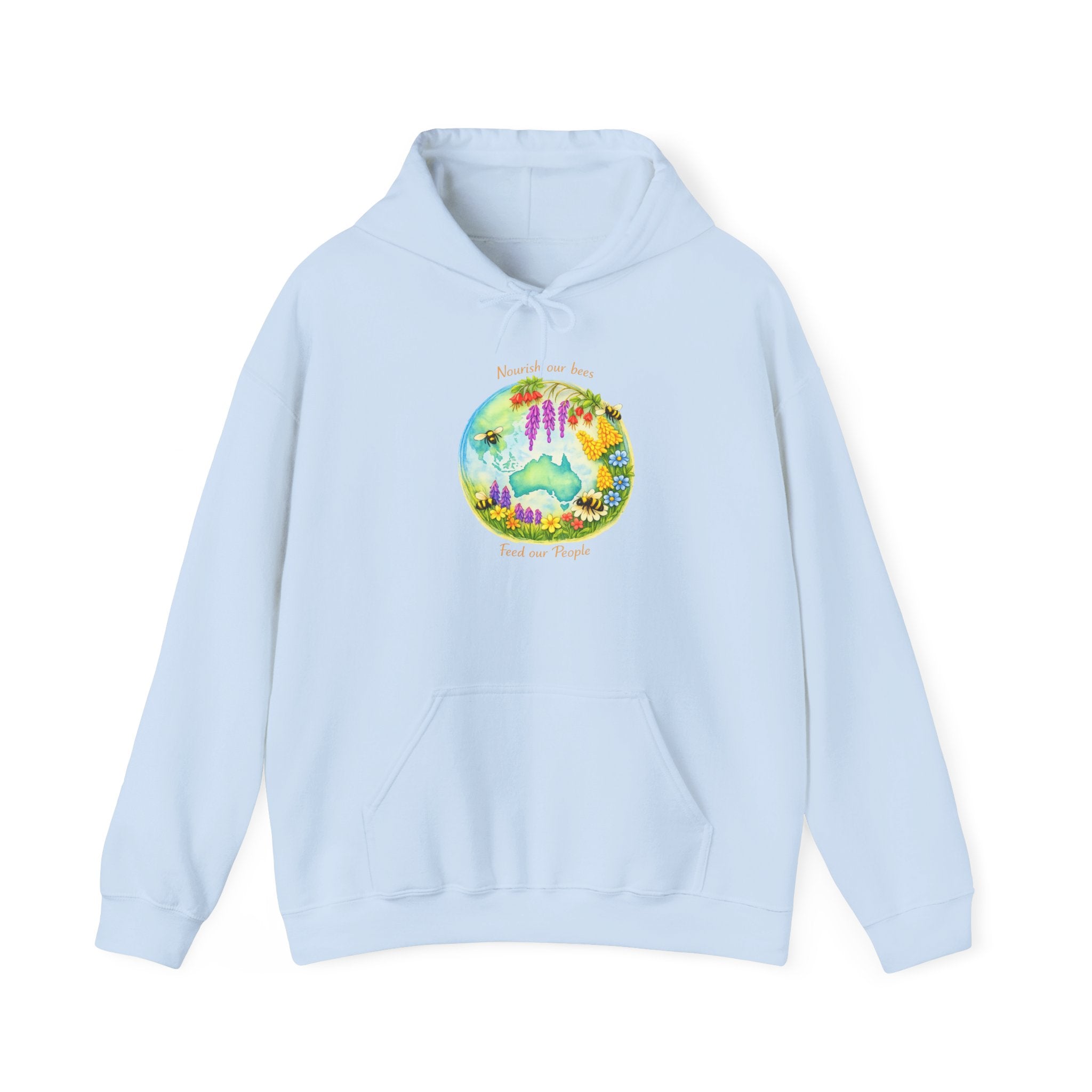 Nature Dreamscape Hoodie — Colorful Cave & Waterfall Illustration