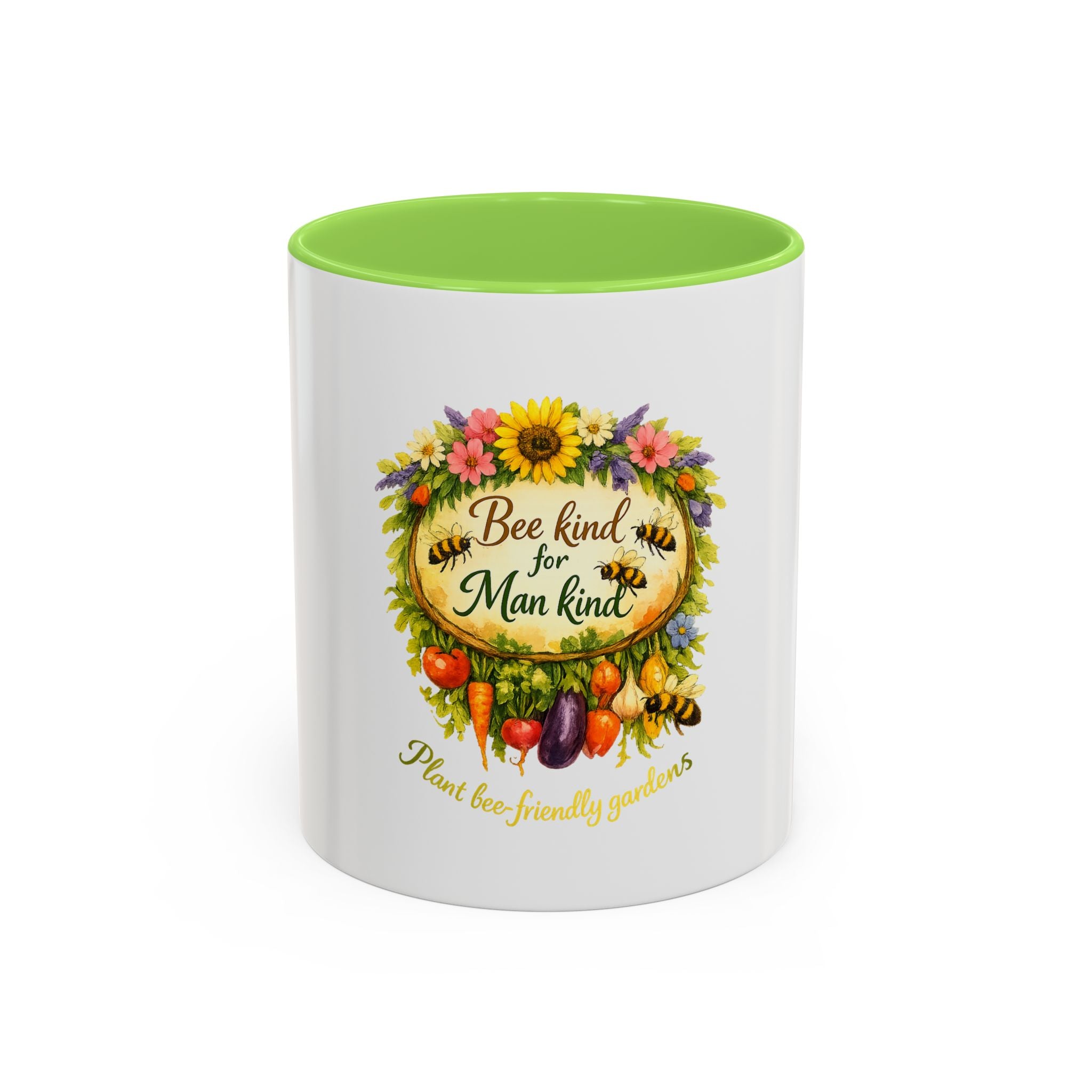 Bee Kind for Mankind Floral Garden Mug (11oz/15oz)