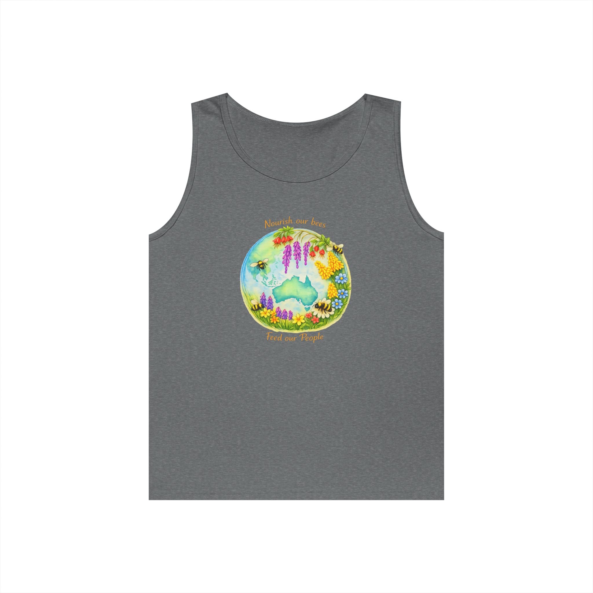 Nature Lover Tank Top — "Breathe in the Ocean, Feel the Waves" Watercolor Sea Life Design