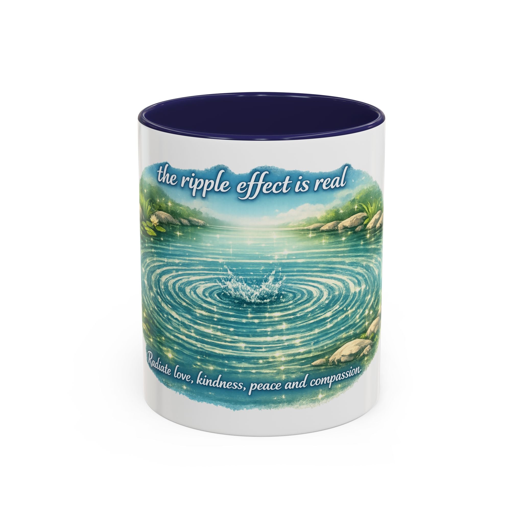 Ripple effect Accent Coffee Mug (11, 15oz)