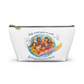 Peace on Earth Accessory Pouch — Inspirational Heart & World Design